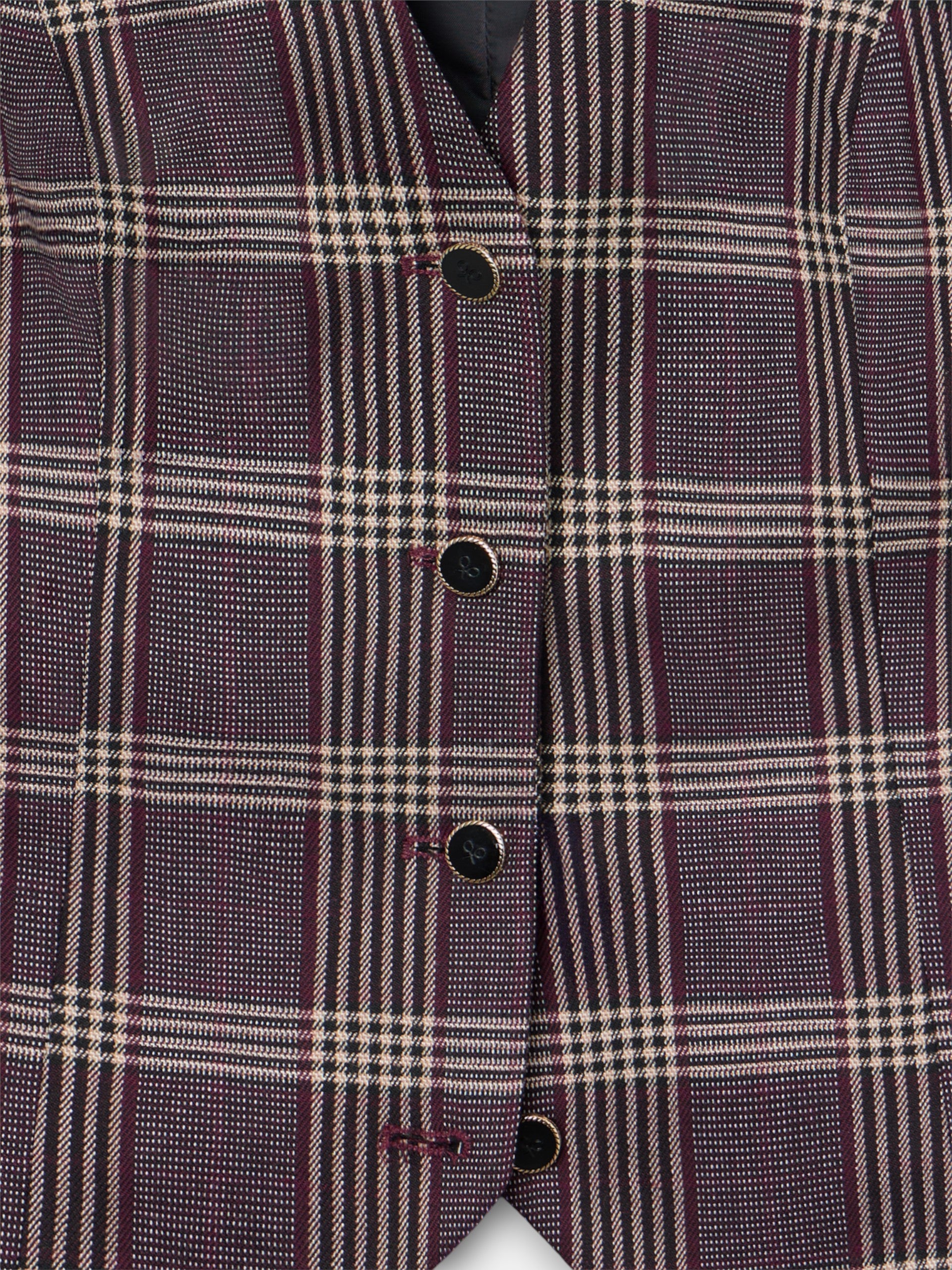 Chaleco unique cuadros morados