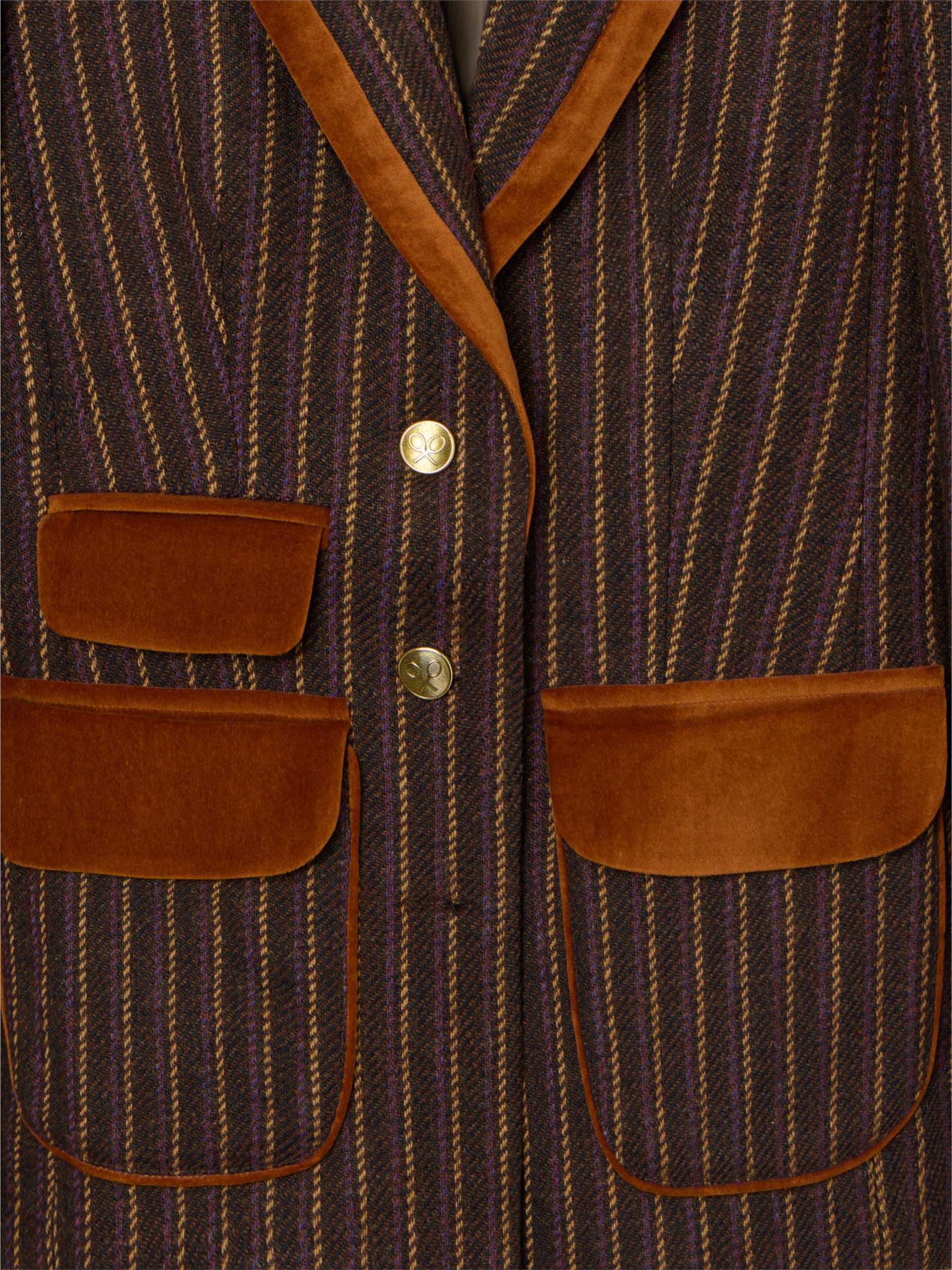 Unique classic purple striped blazer