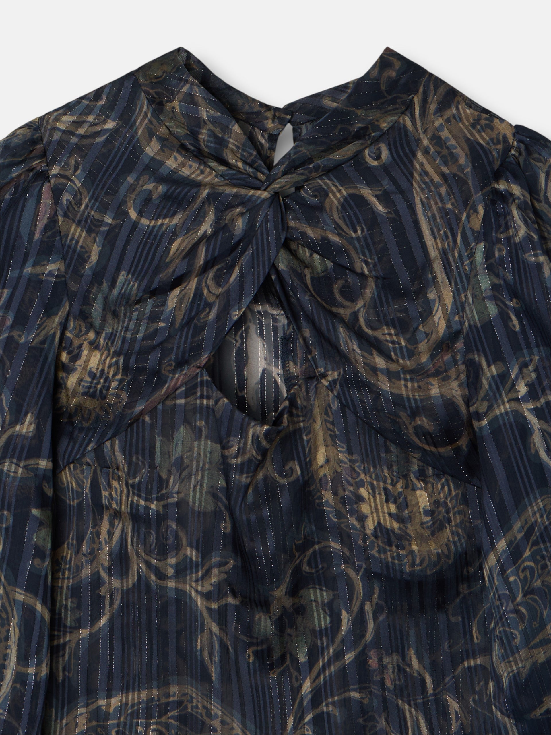 Blusa unique estampado cachemir azul