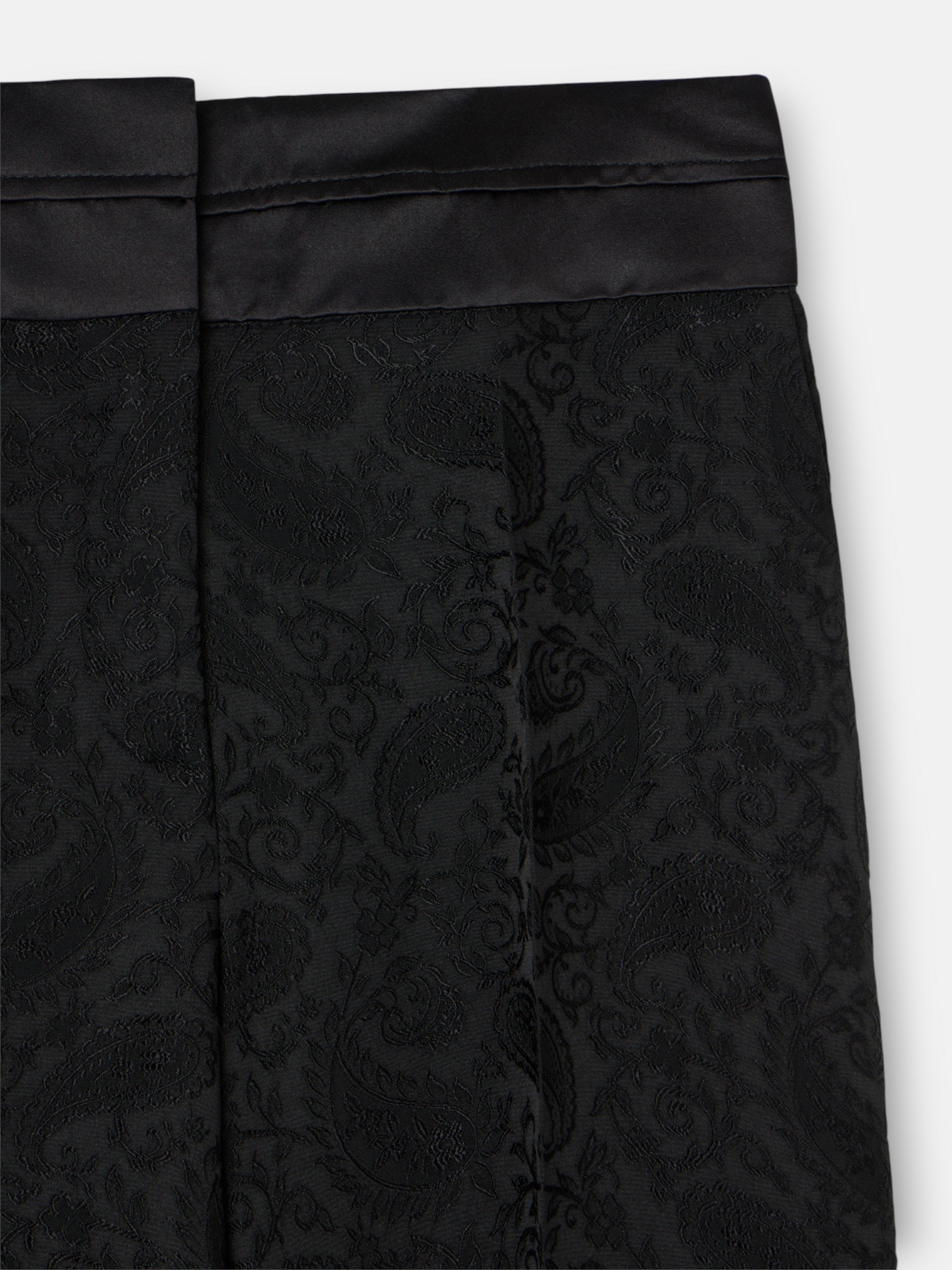 Pantalon vestir jacquard negro