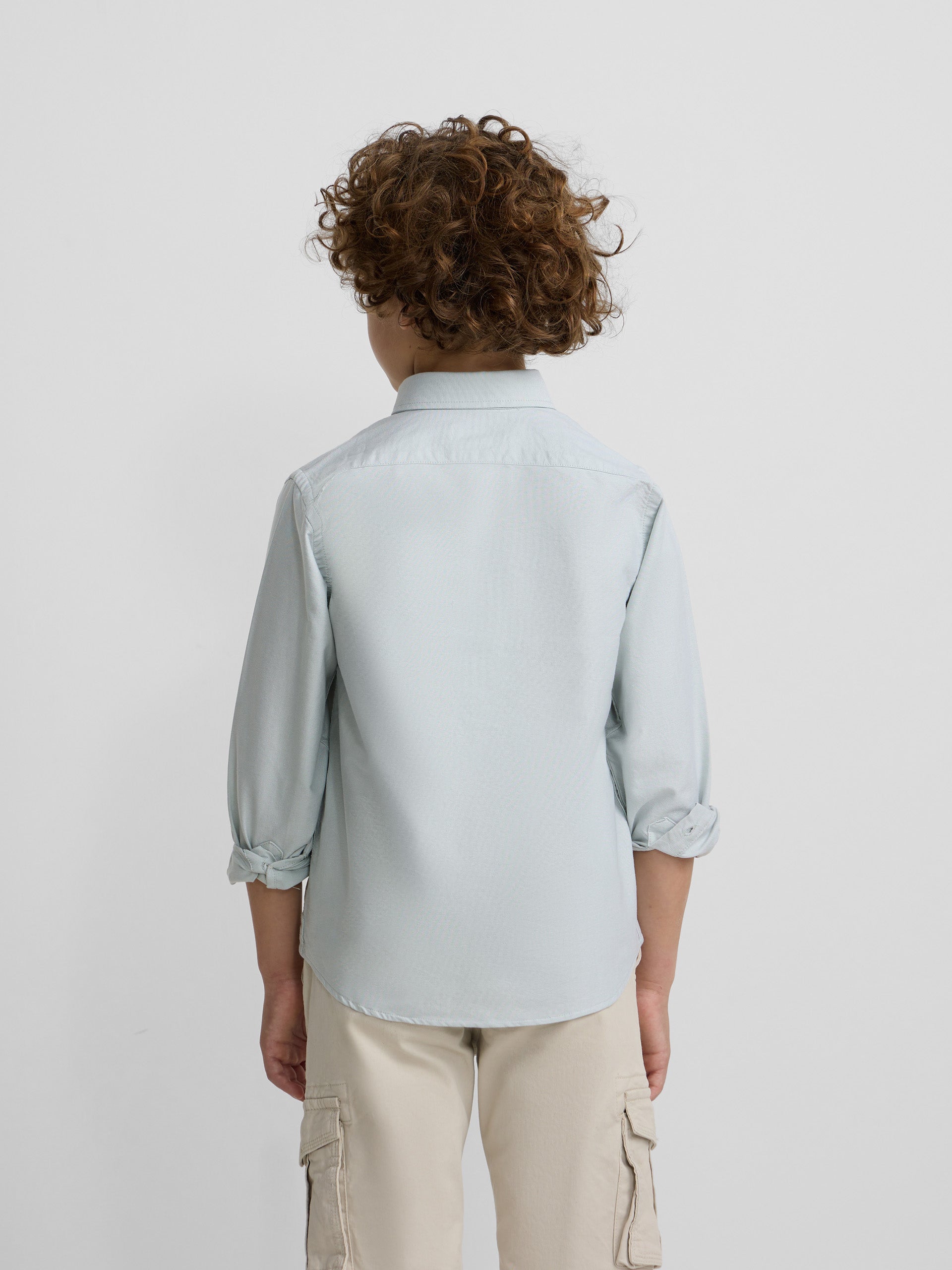 Camisa sport para crianças oxford raquete verde