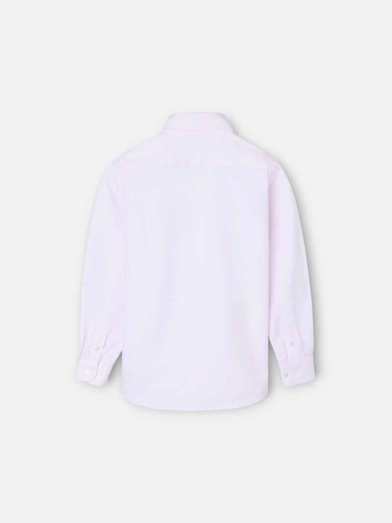 Camisa sport kids oxford raqueta rayas rosa