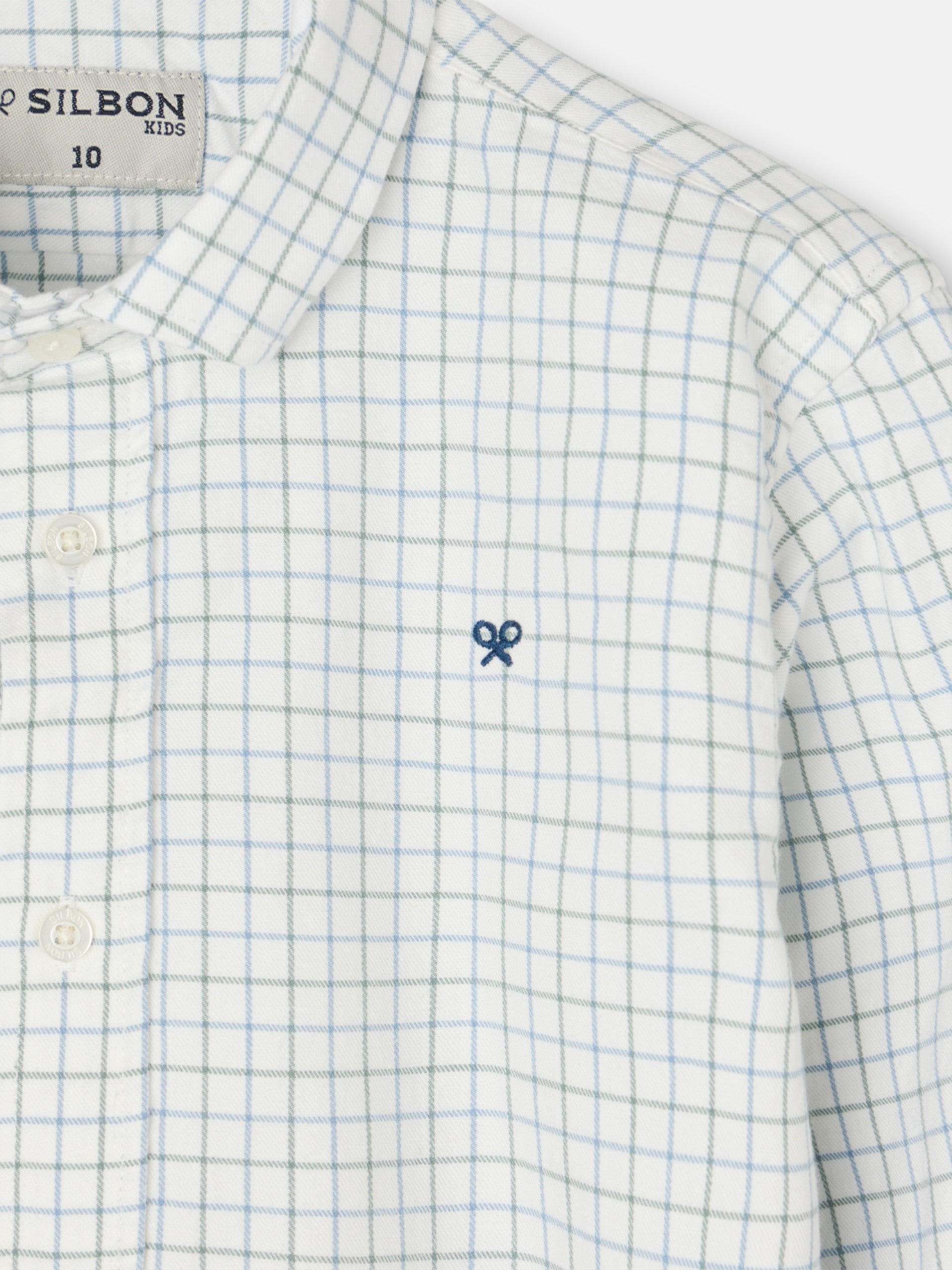 Camisa sport kids warm cuadro hunter azul verde