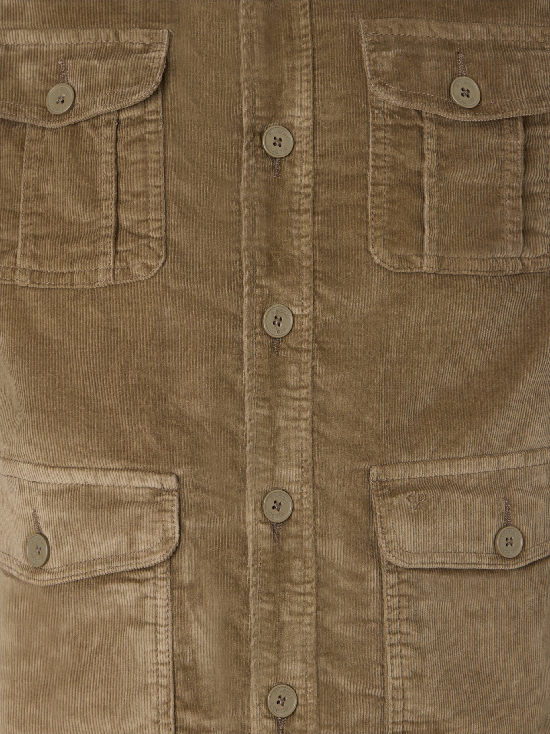 Khaki corduroy jacket with pockets