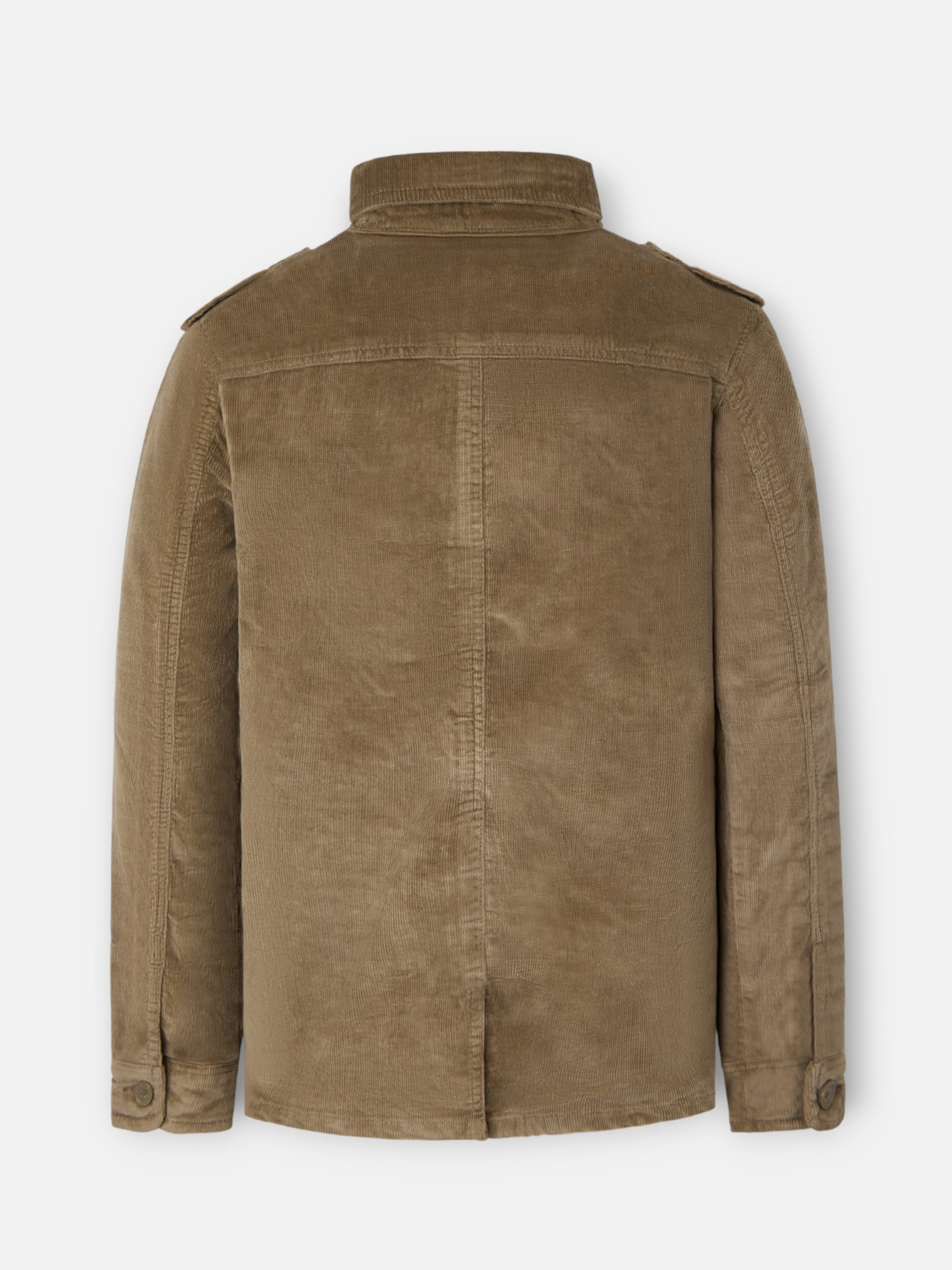 Khaki corduroy jacket with pockets