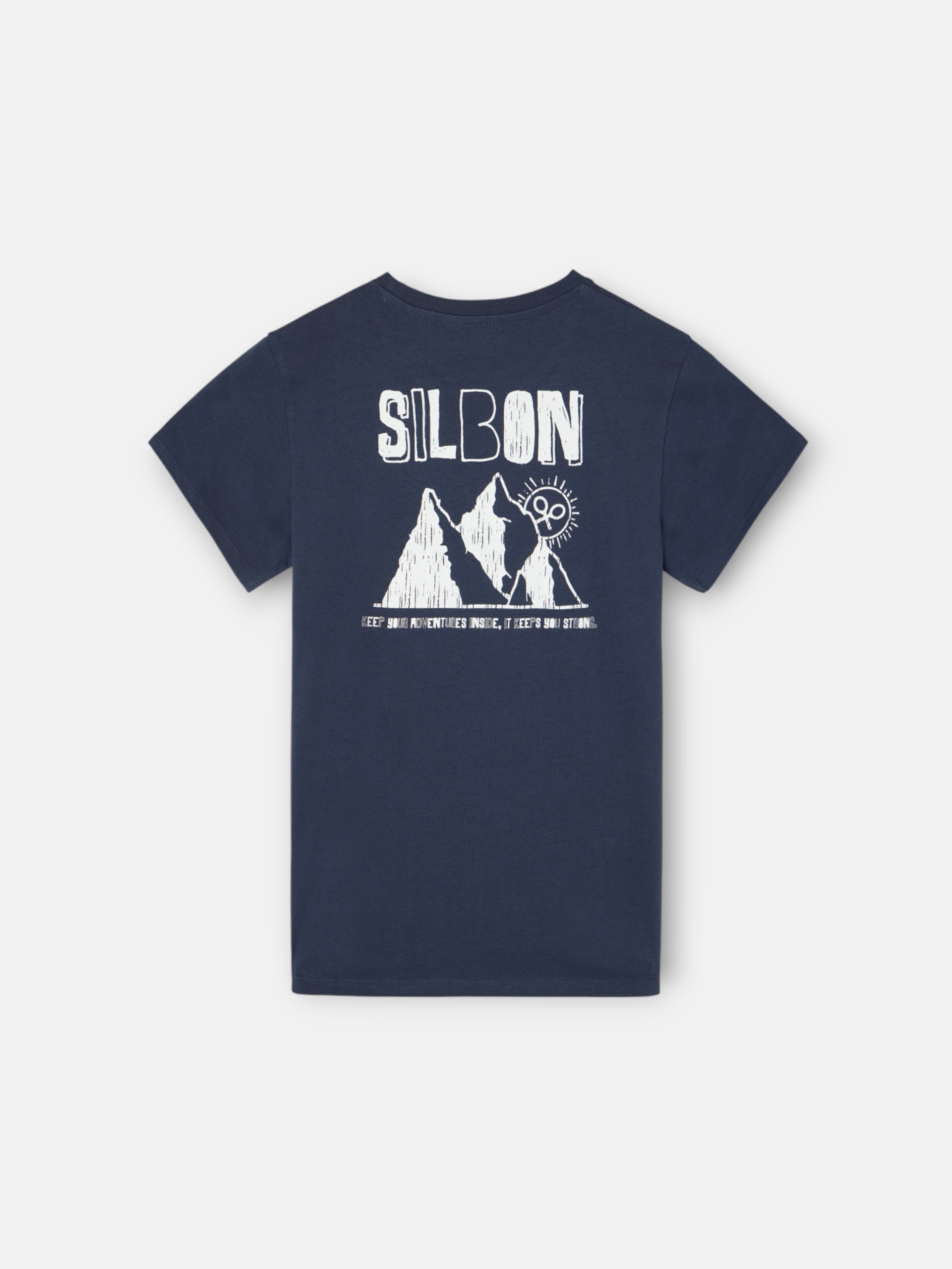 Kids mountain navy blue t-shirt
