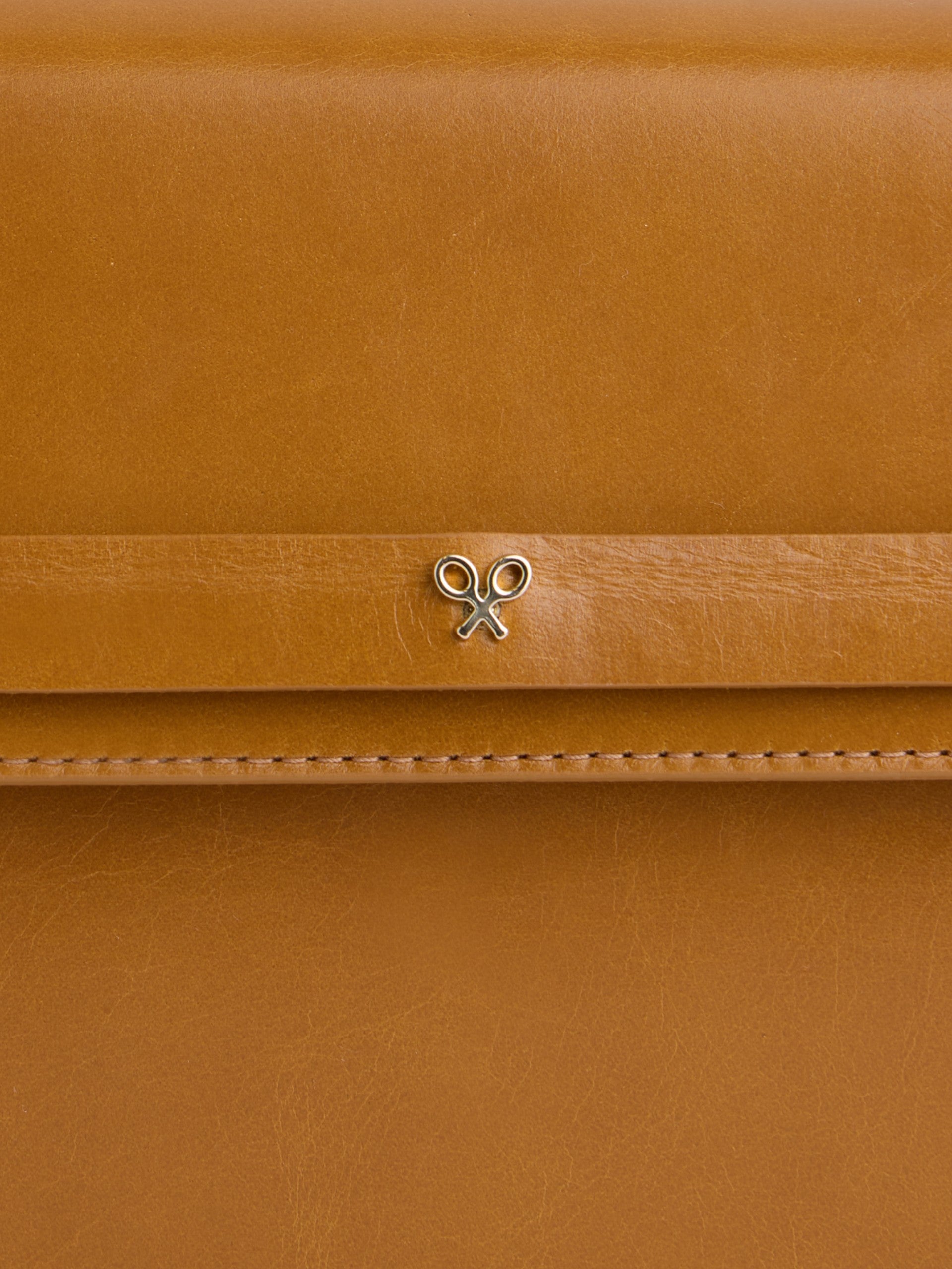 Bolsa de aba em pele camel