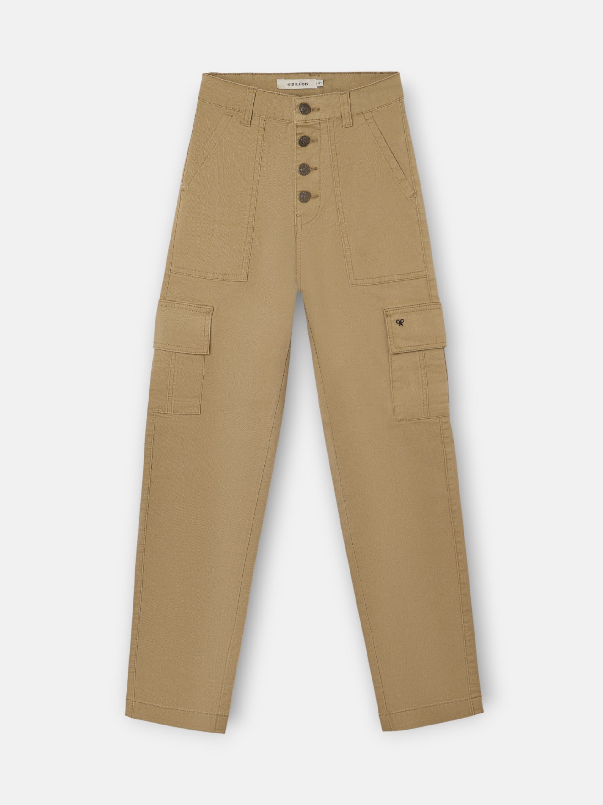 Pantalon cargo beige