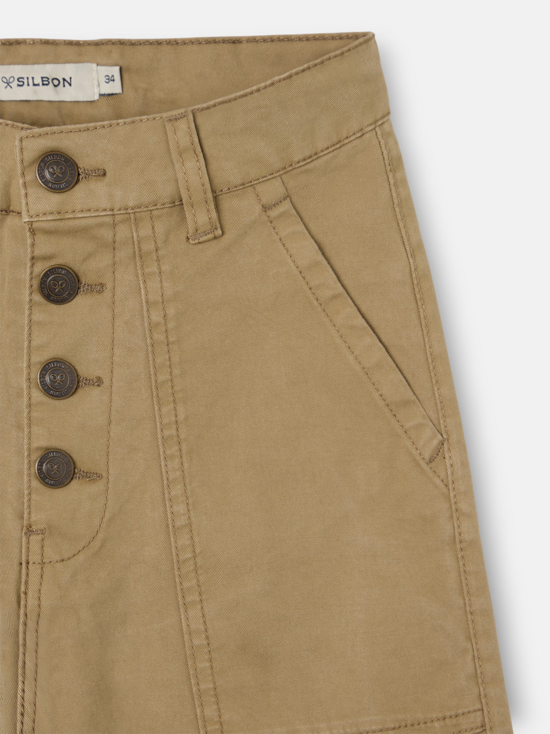 Pantalon cargo beige