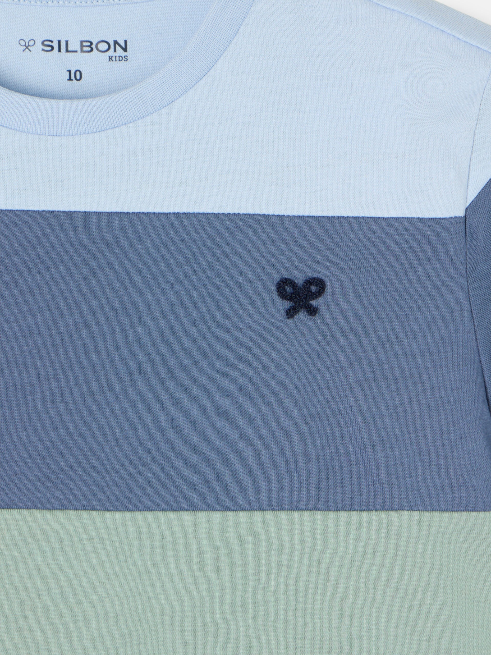 Kids' green striped T-shirt