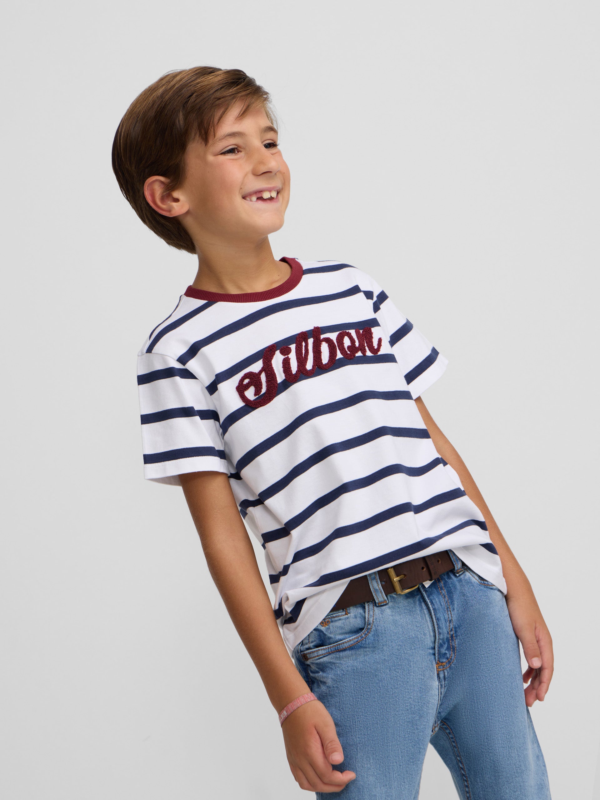 Camisola criança riscas marinhas