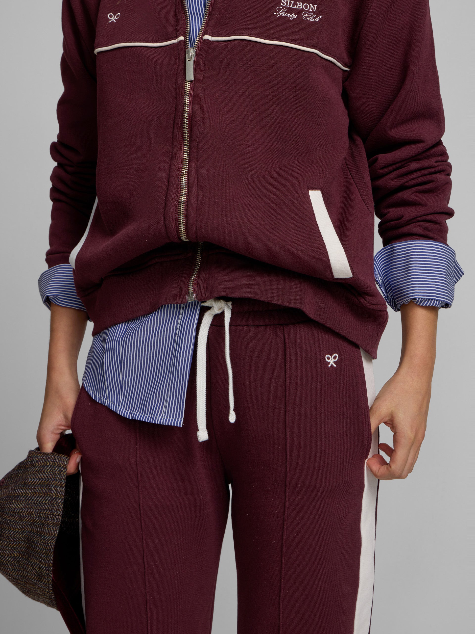 Pantalon chandal silbon woman granate