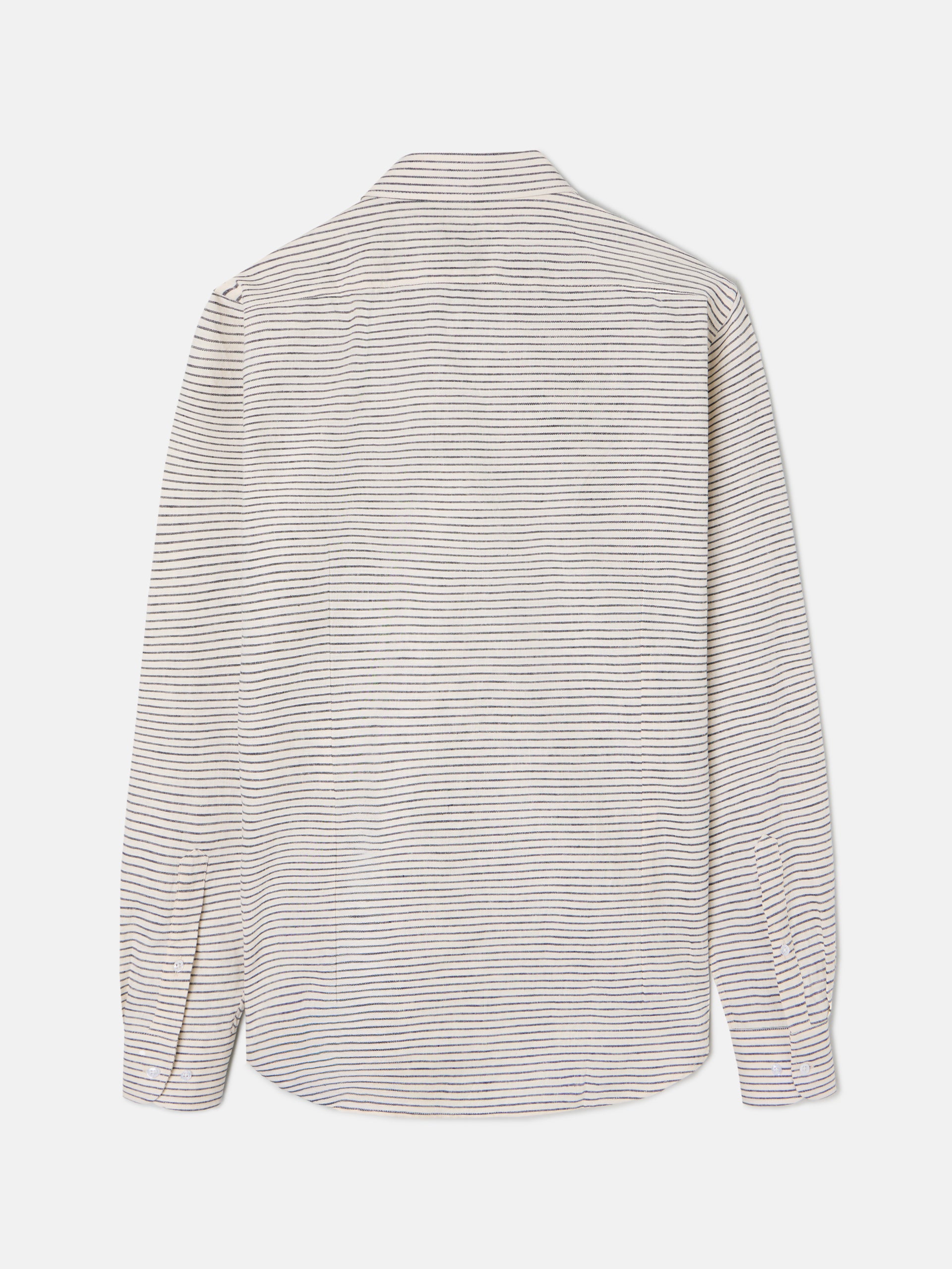 Camisa sport bolsillo raya horizontal azul marino