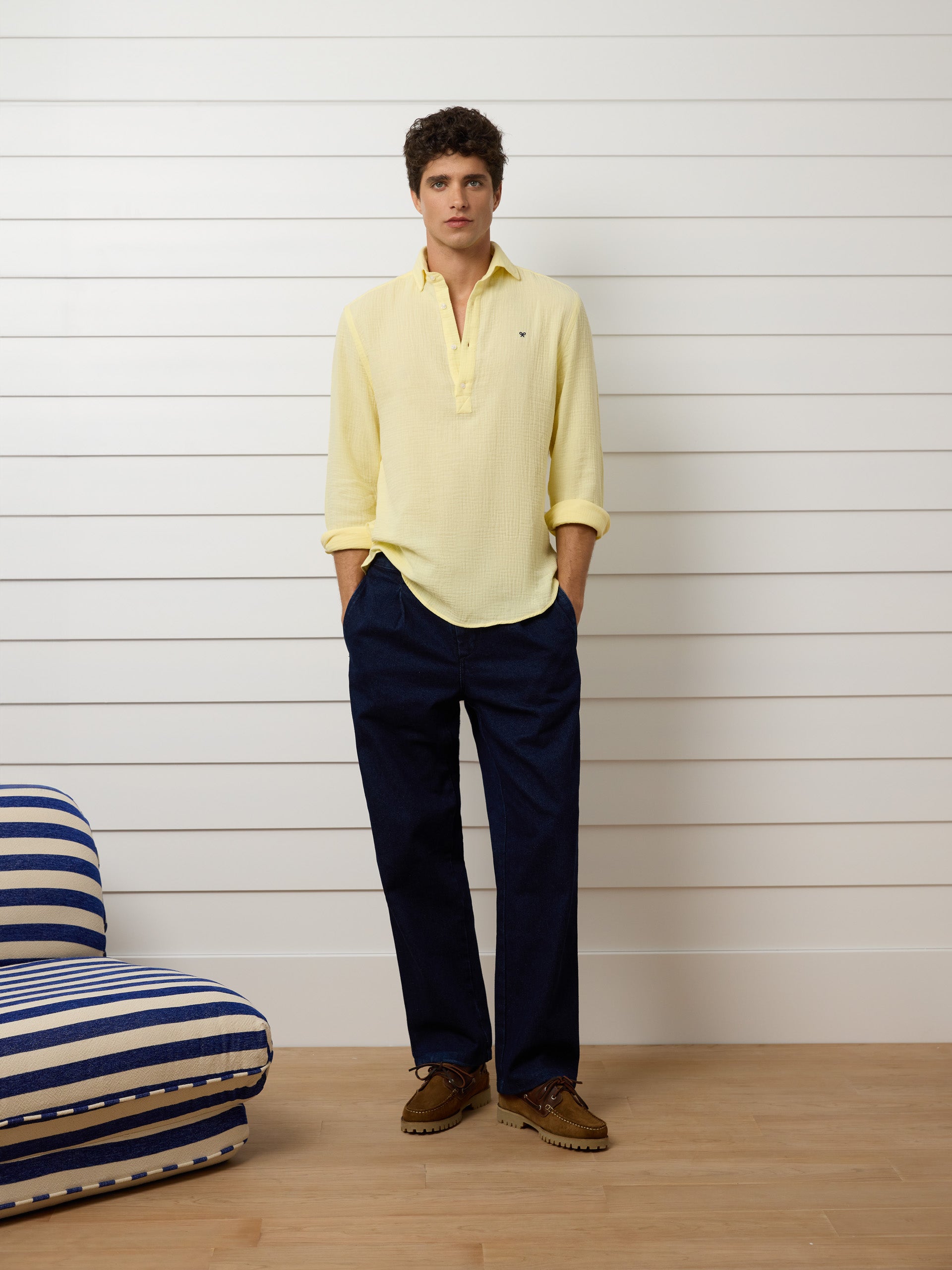 Yellow comfort mini logo t-shirt