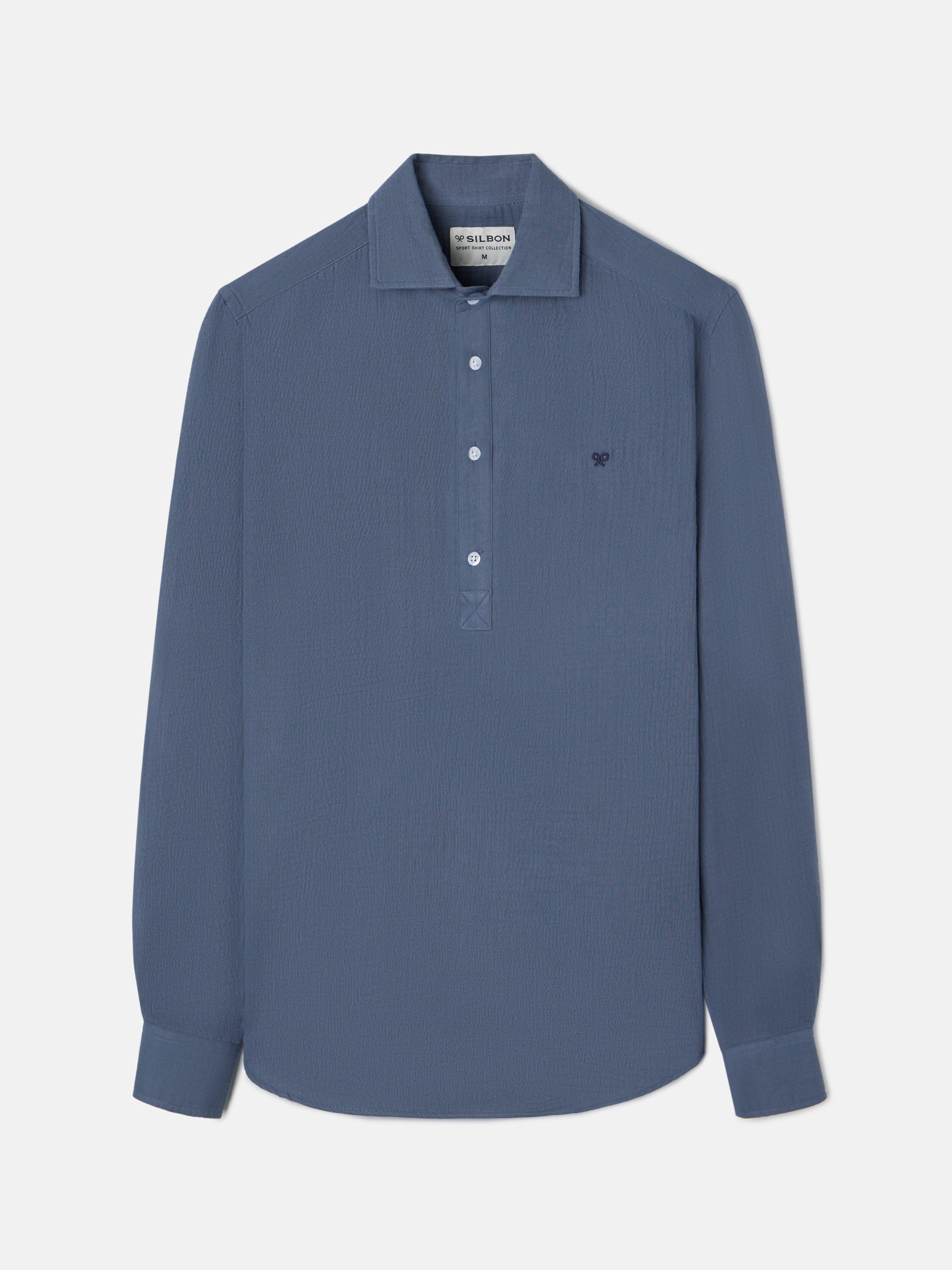 Indigo blue comfort mini logo T-shirt