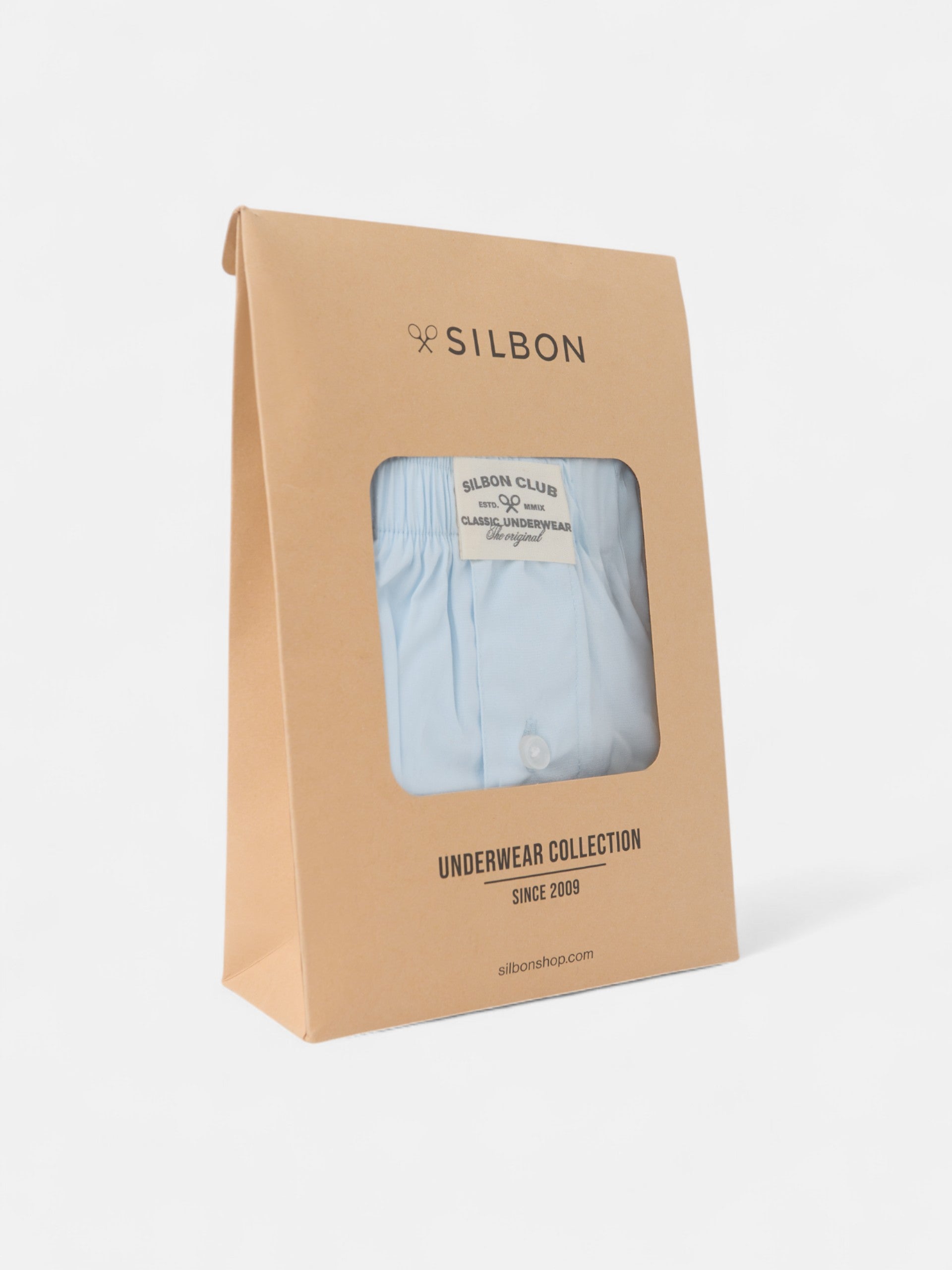 Slip uni avec minilogo bleu clair