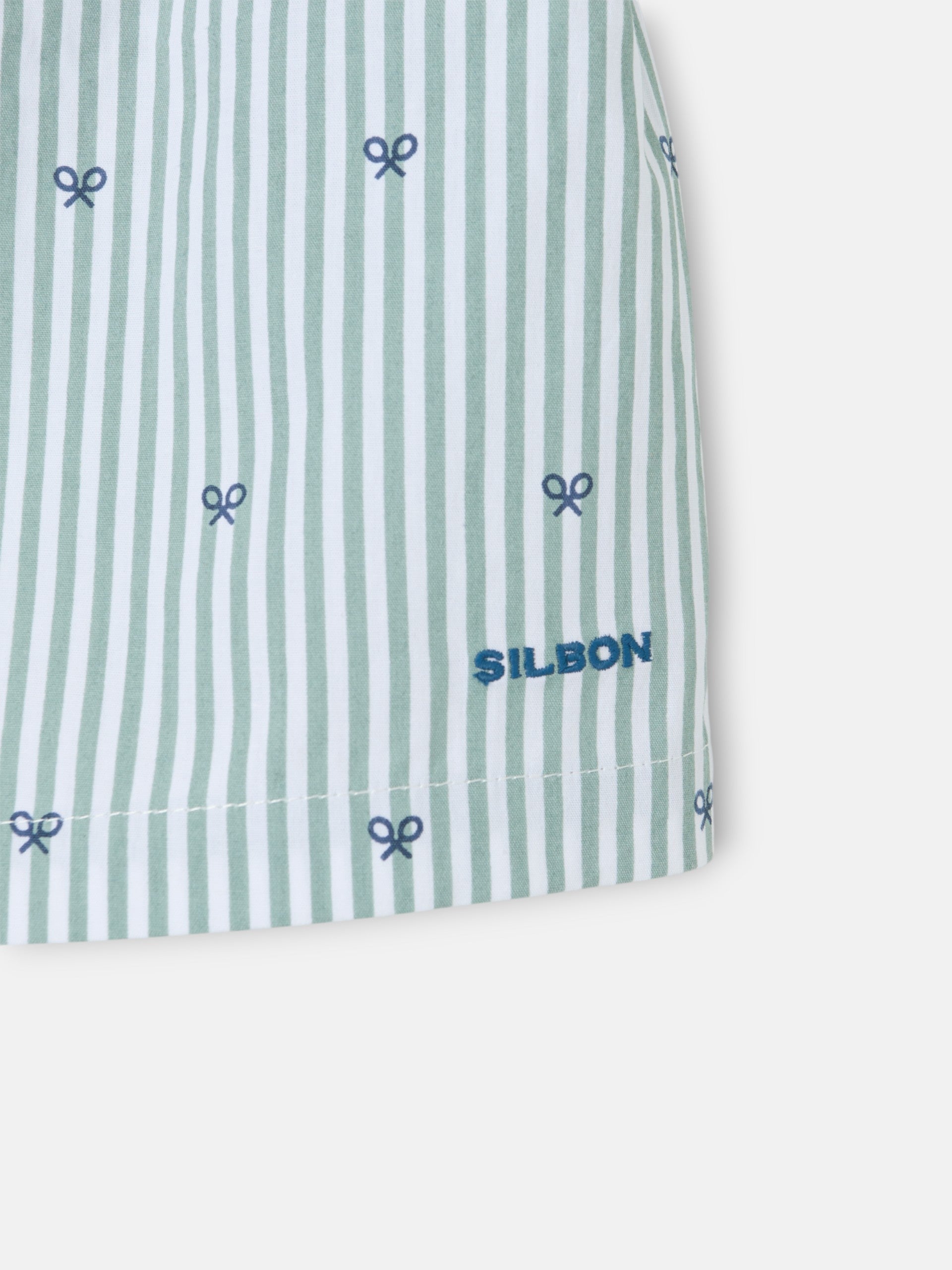 Sous-vêtements à rayures vertes