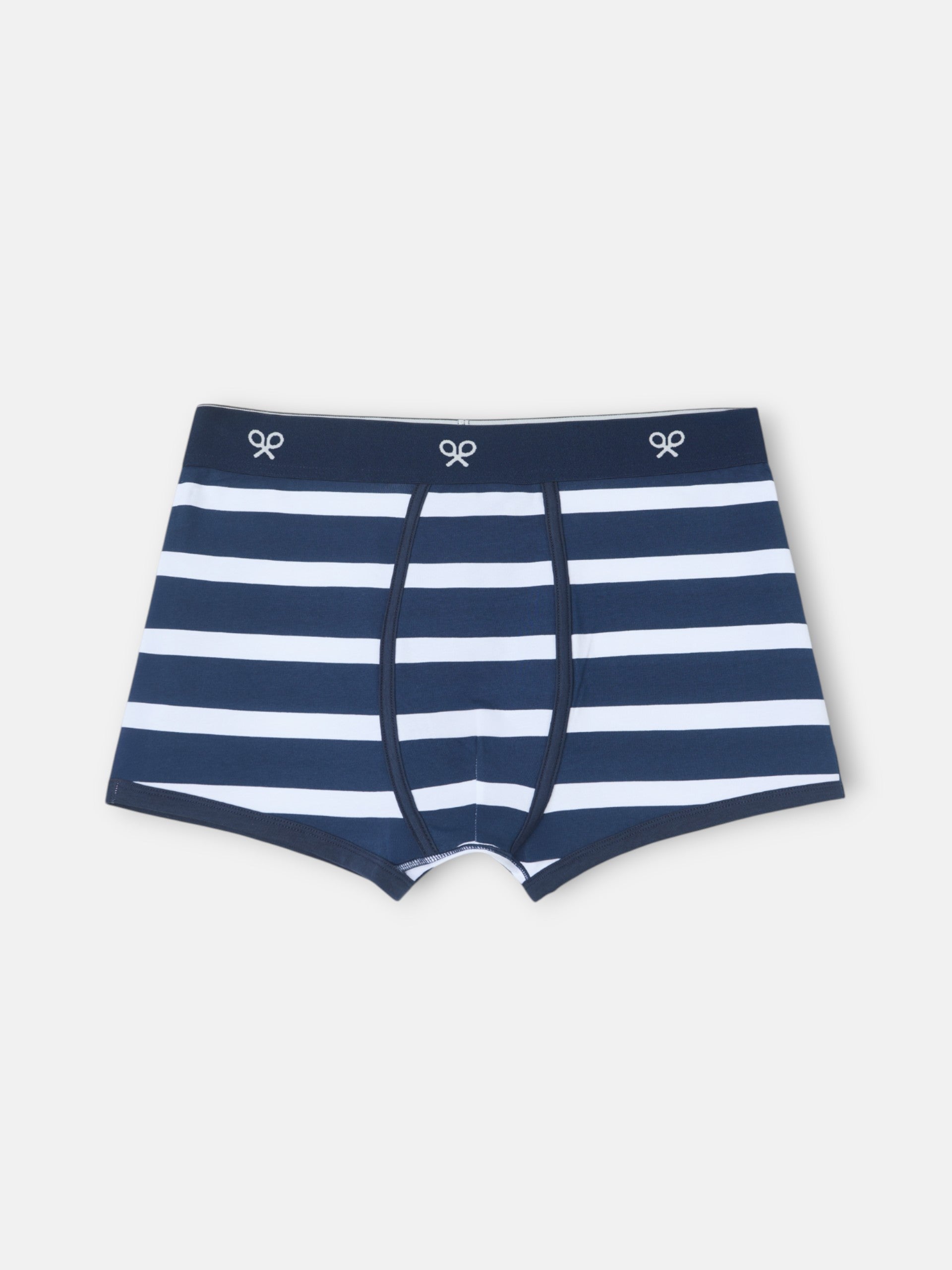 Navy striped boxer