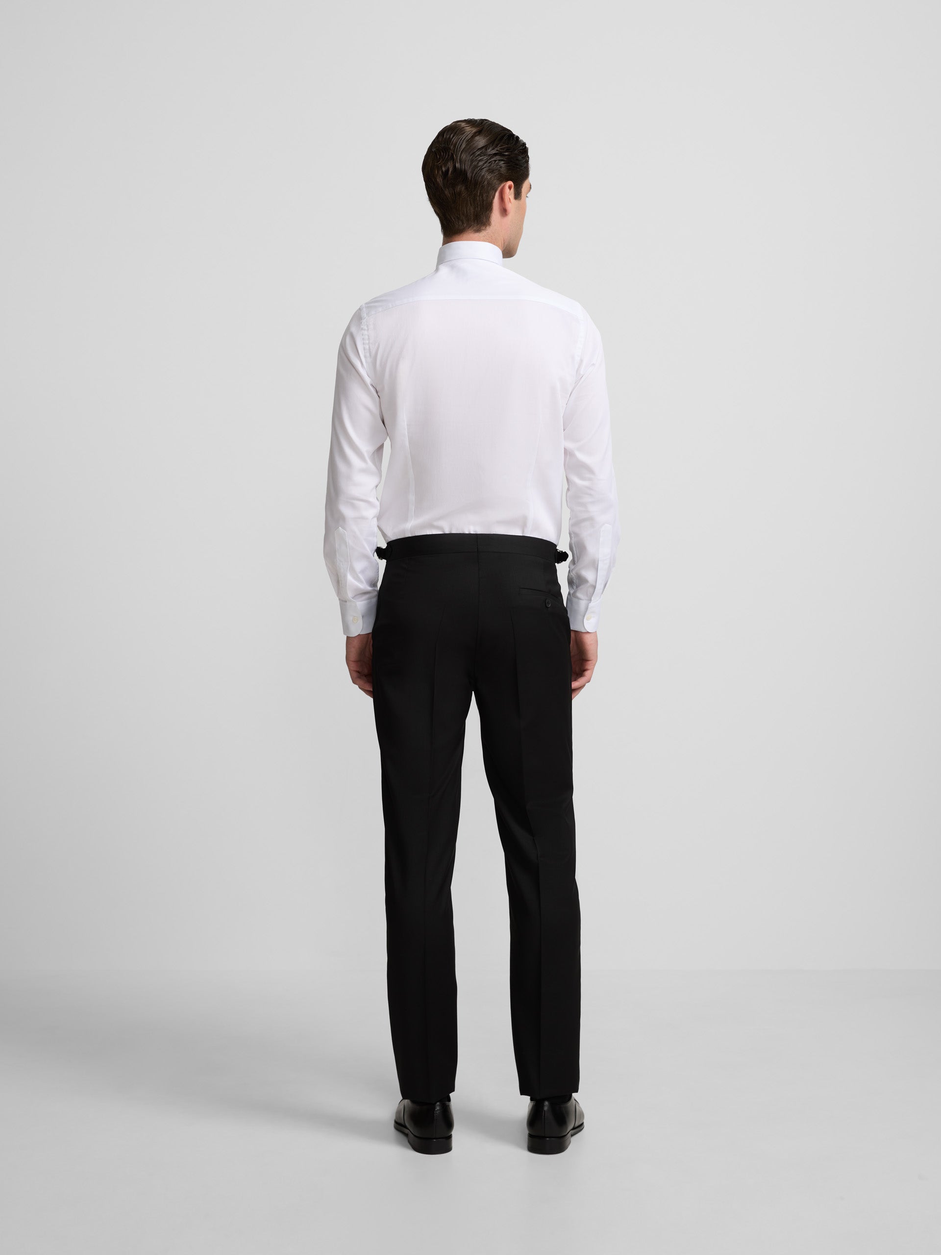 Pantalon de smoking croisé classique noir