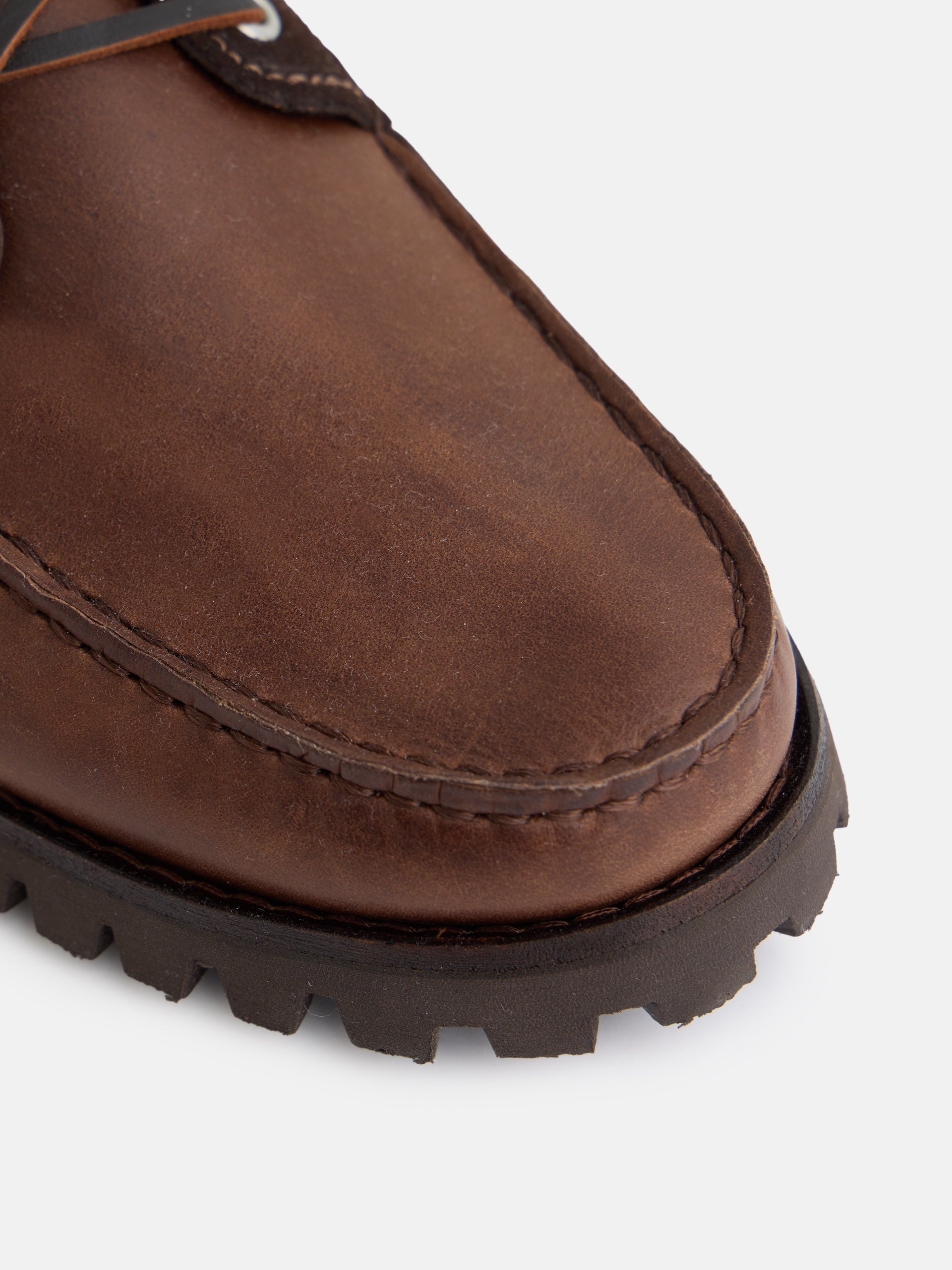 Sapato desportivo náutico combinado castanho escuro