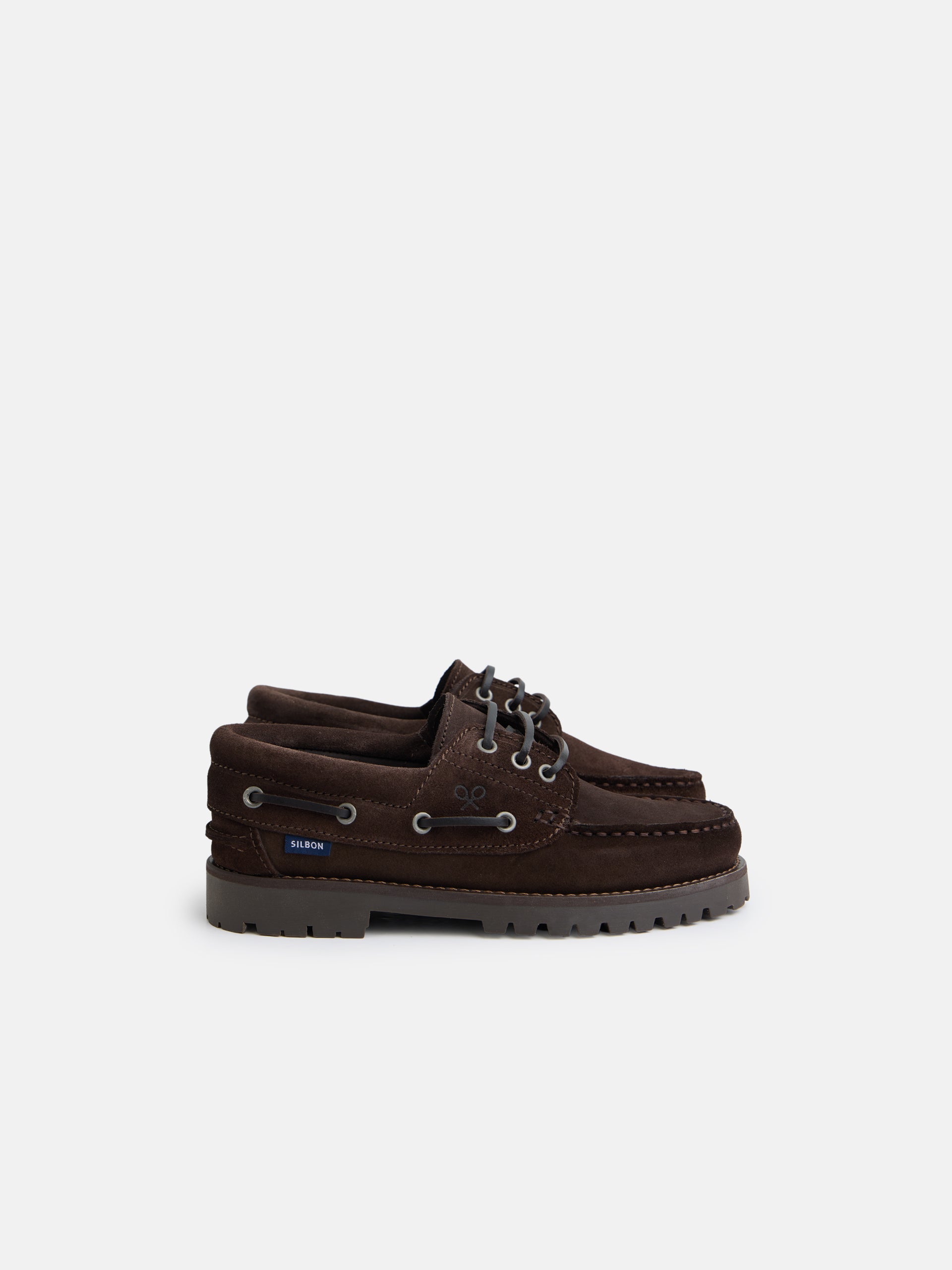 Zapato kids nautico ante marron oscuro
