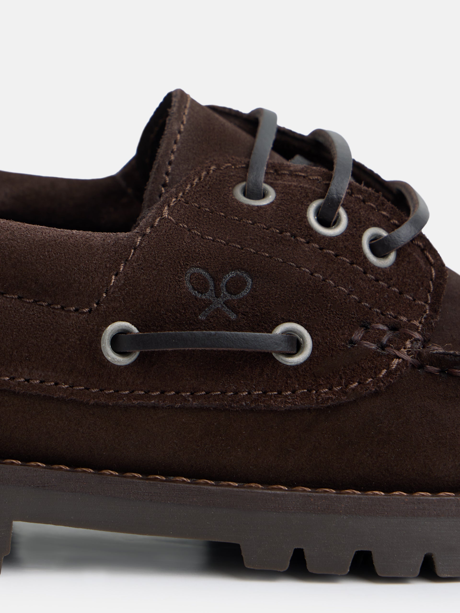 Zapato kids nautico ante marron oscuro