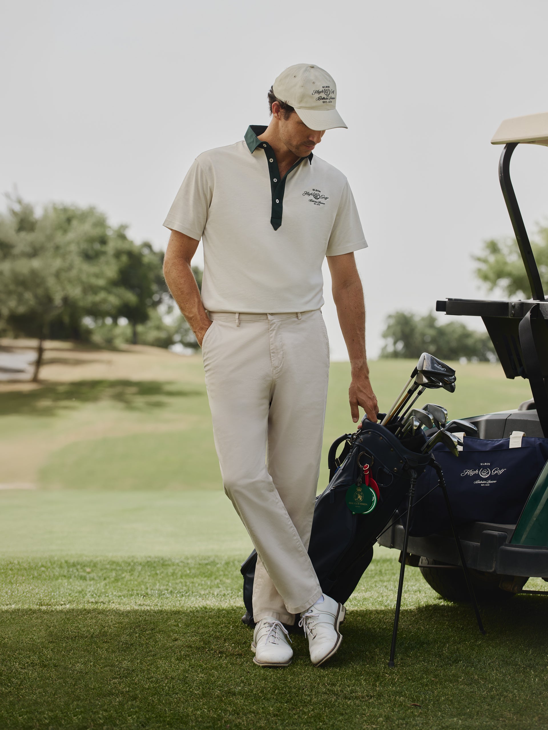 Calças Beltran Lozano bege