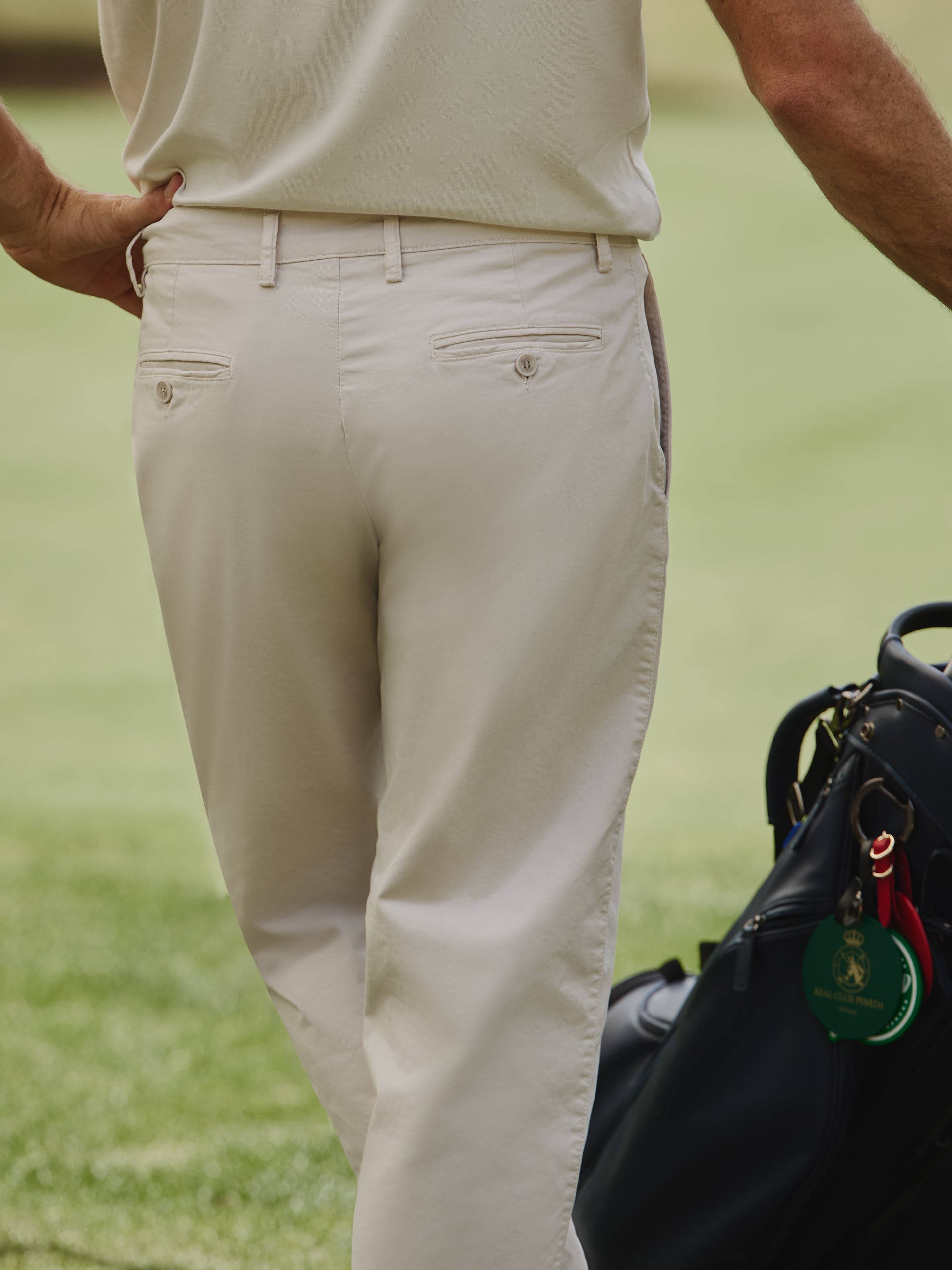 Calças Beltran Lozano bege