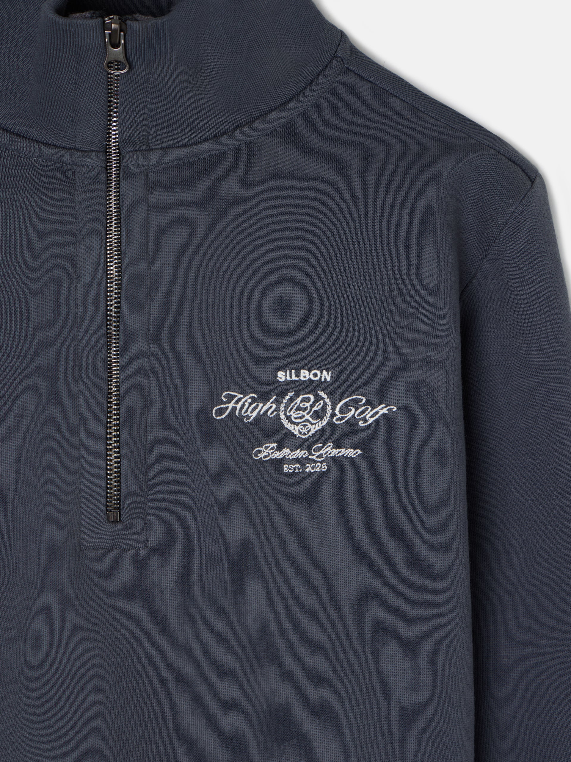 Sweatshirt Beltran Lozano fecho éclair meia azul-marinho