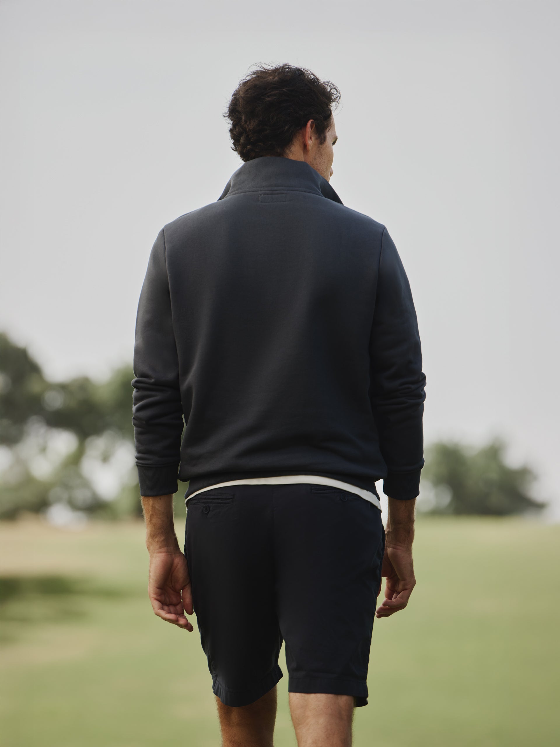 Sweatshirt Beltran Lozano fecho éclair meia azul-marinho