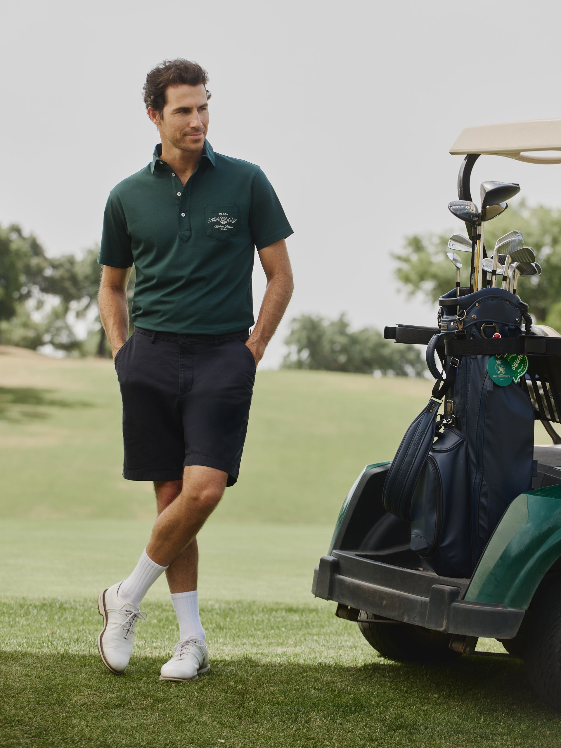 Polo Beltran Lozano avec poches vert foncé