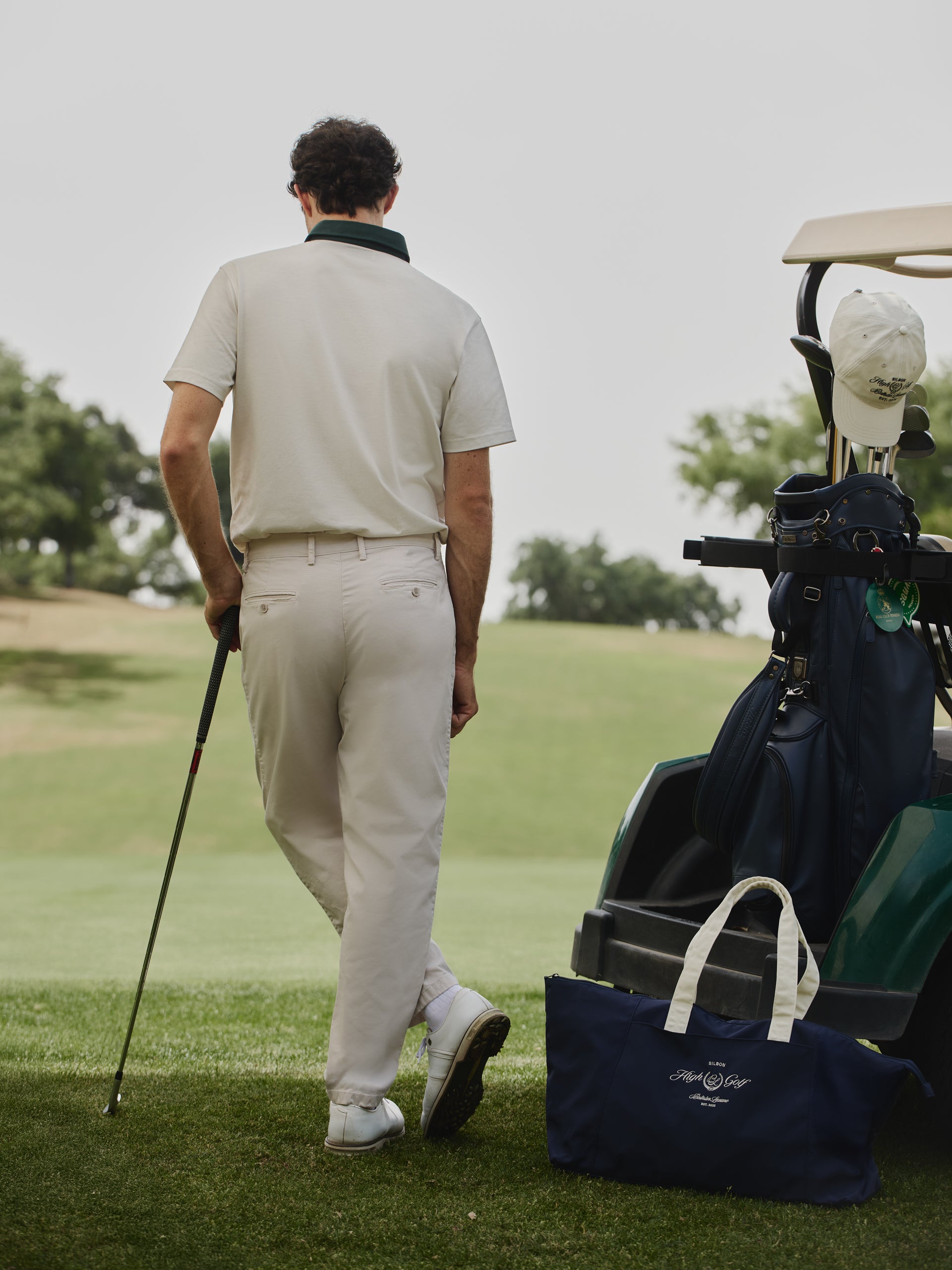 Polo Beltran Lozano à poche bicolore blanche