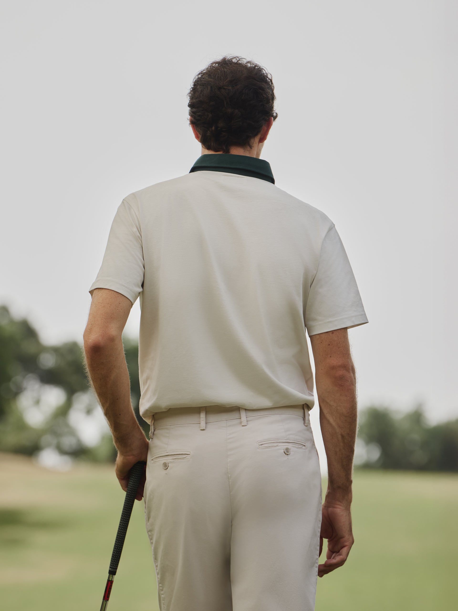 Polo Beltran Lozano à poche bicolore blanche