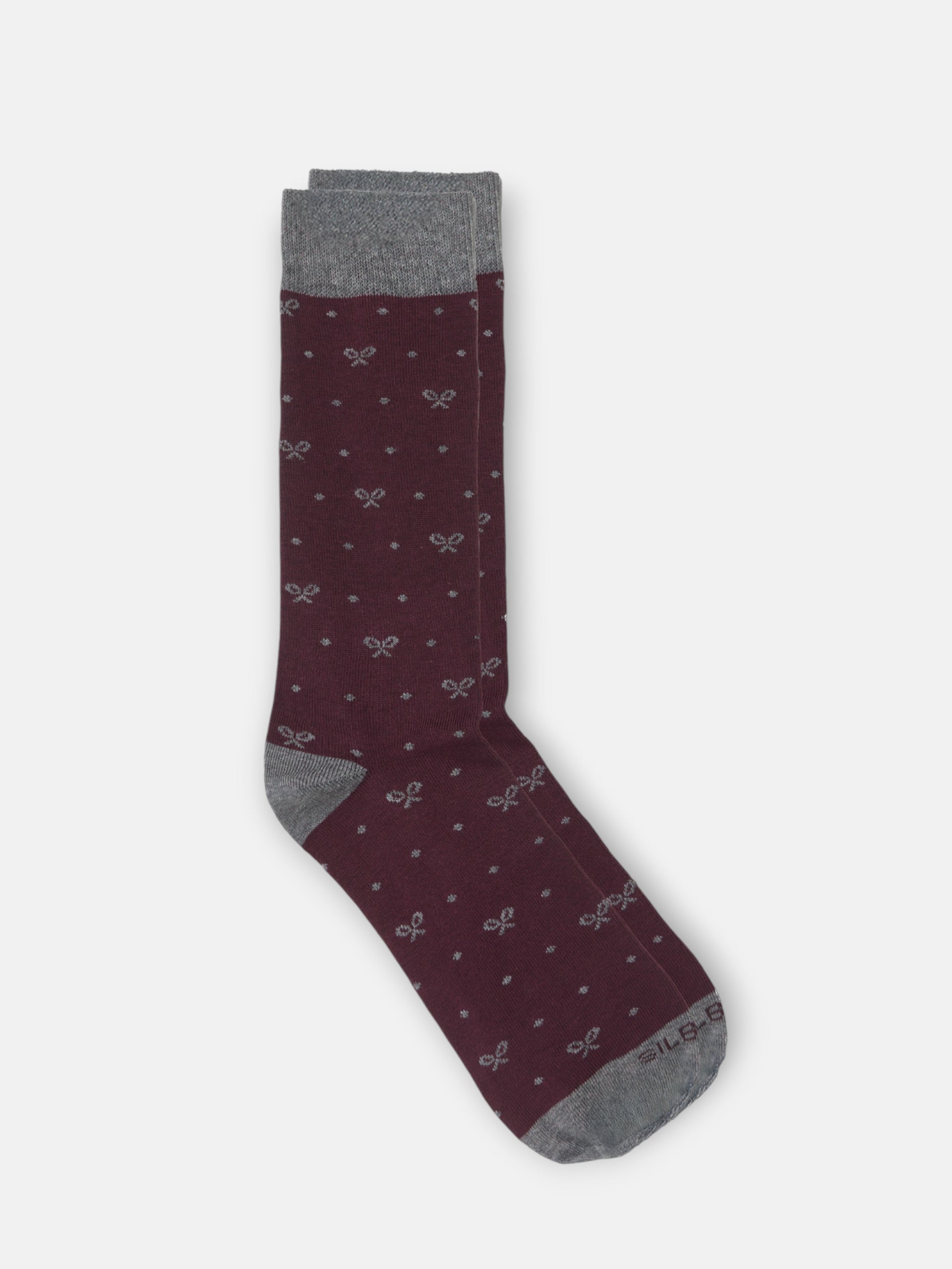 Chaussettes à pois bordeaux