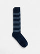 Navy blue striped socks