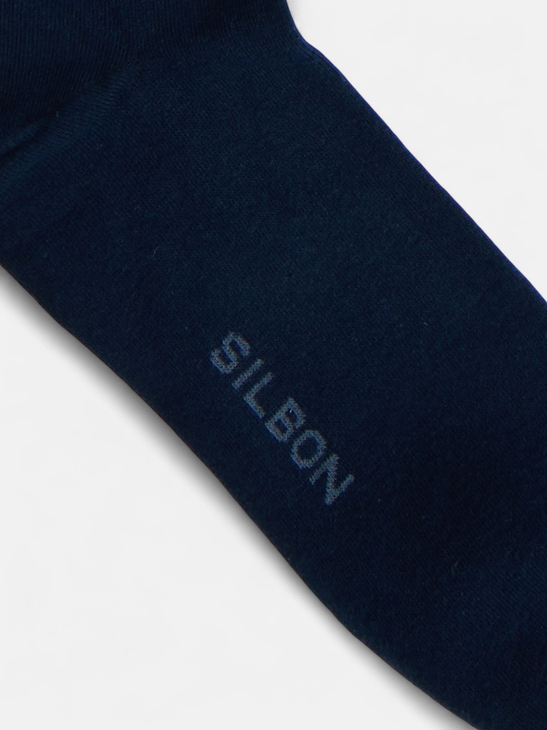 Navy blue striped socks