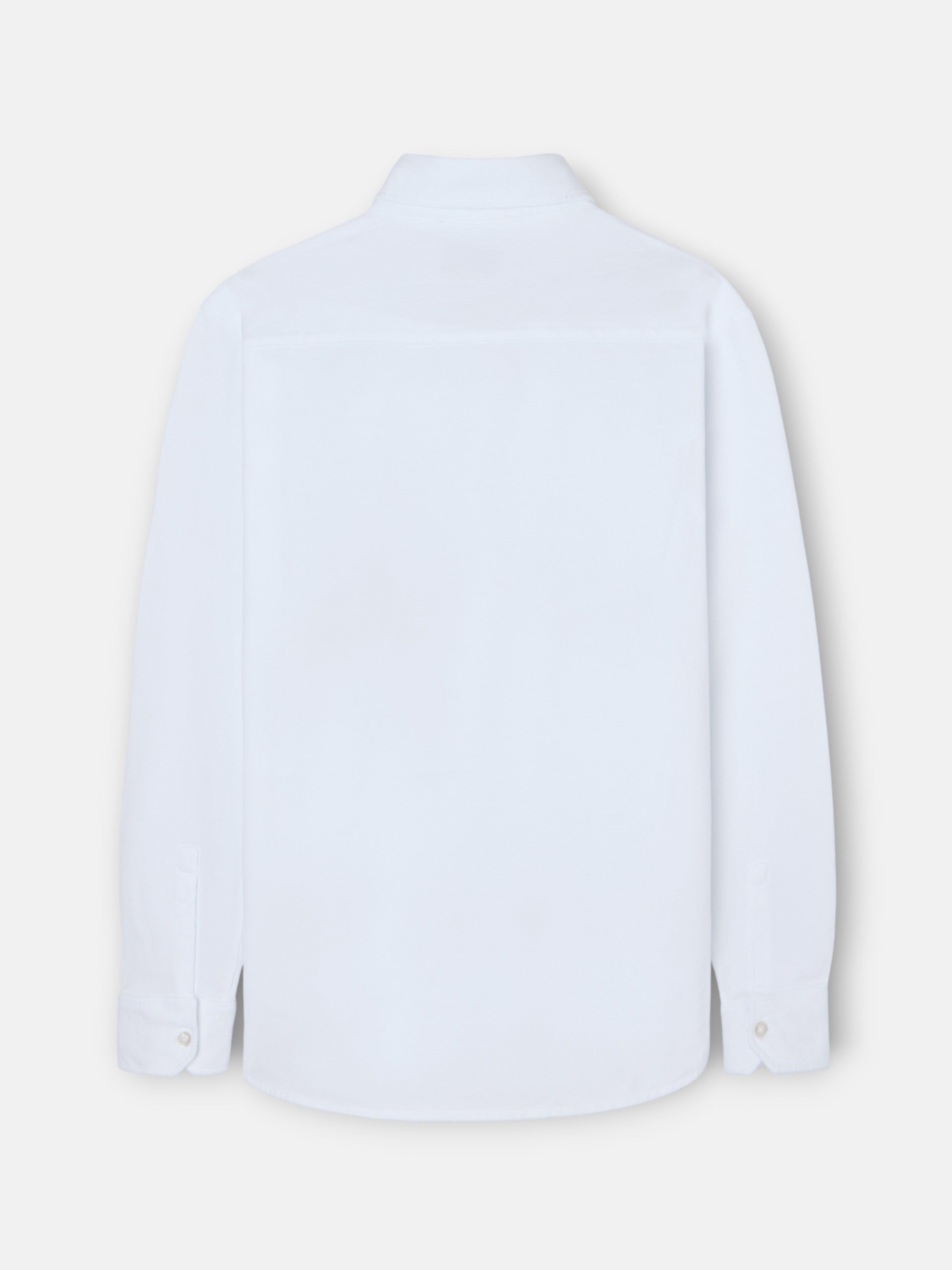 Polo liso de manga comprida branco