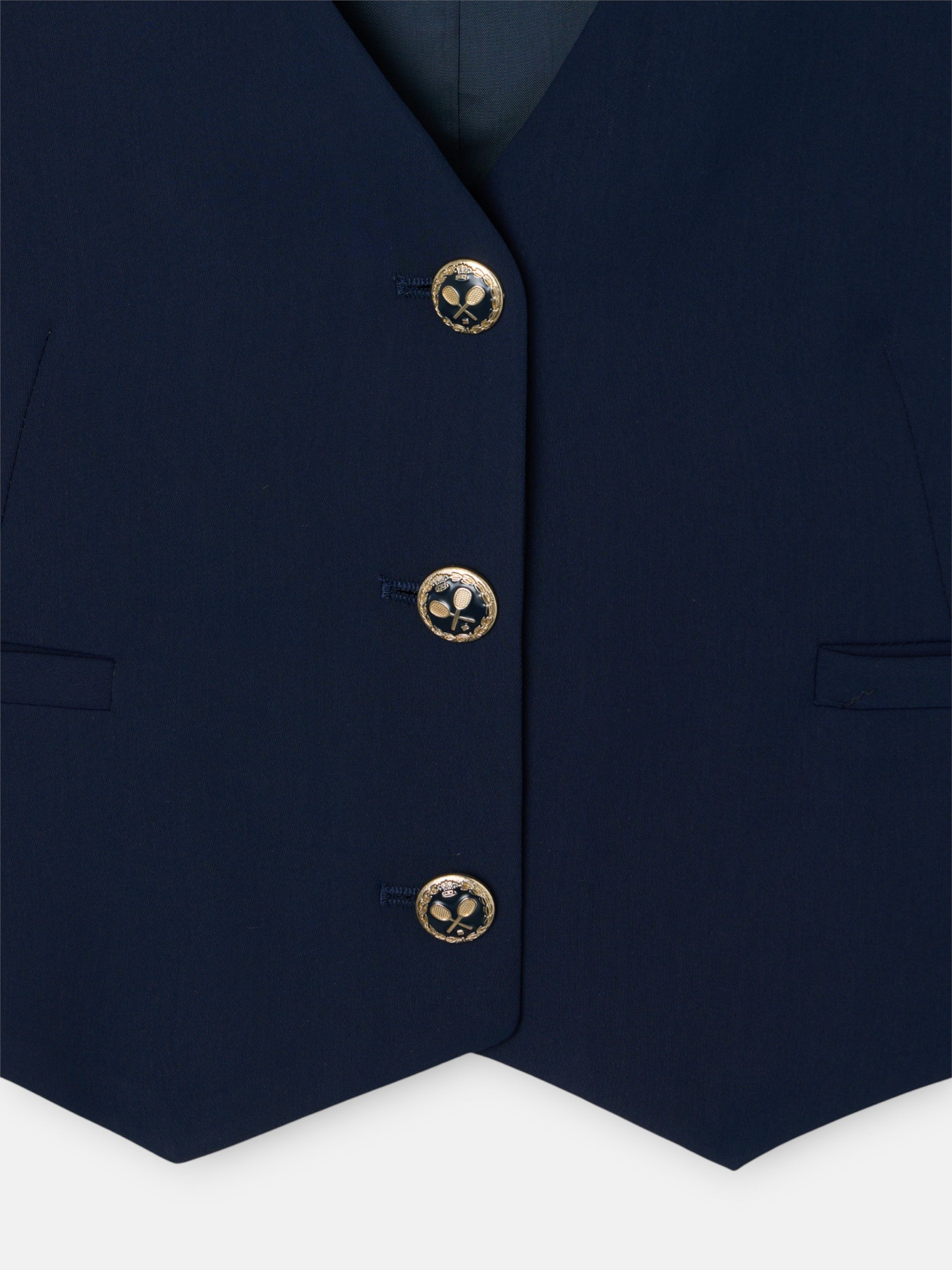 Chaleco woman clasico azul marino