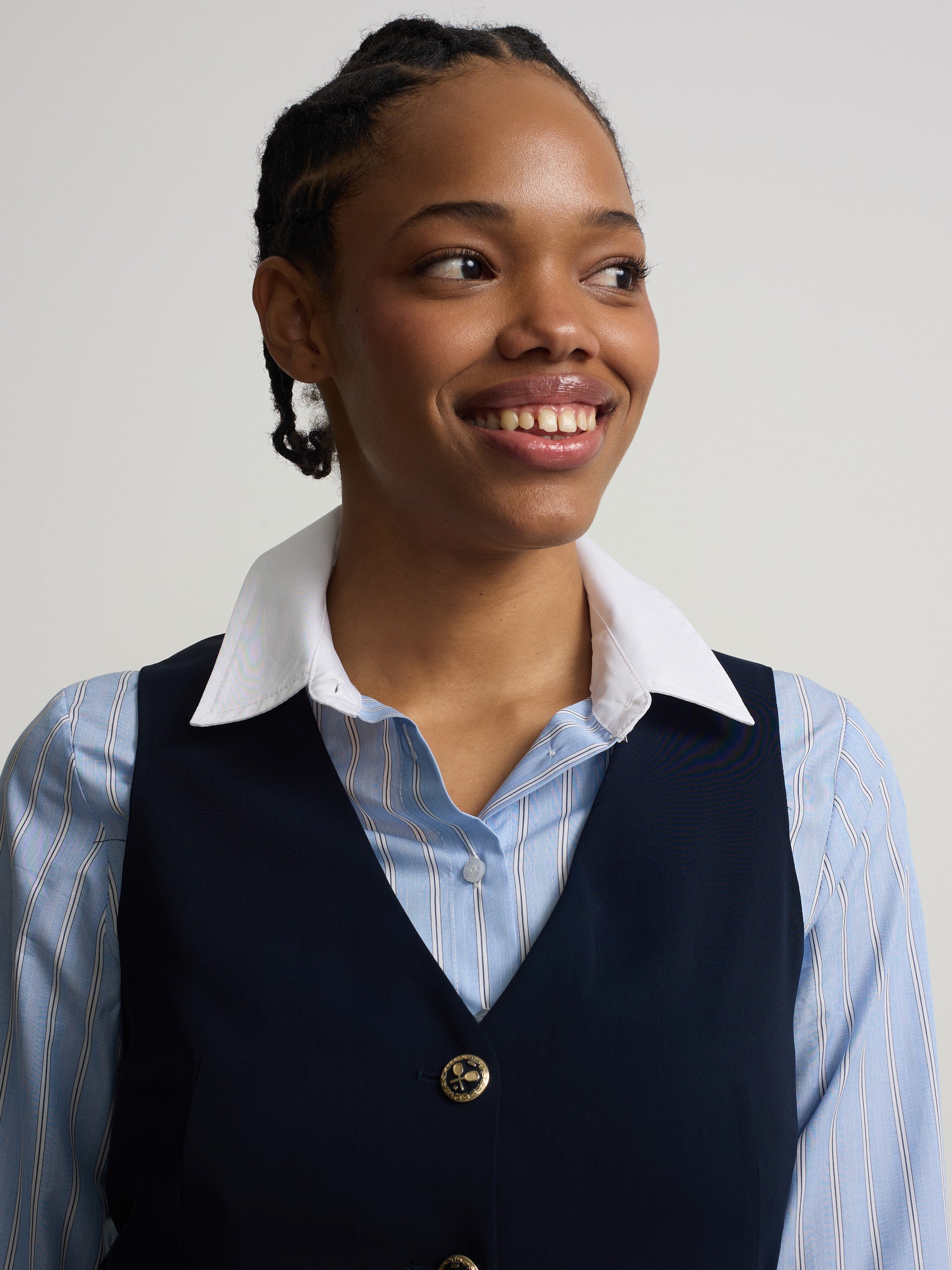 Chaleco woman clasico azul marino