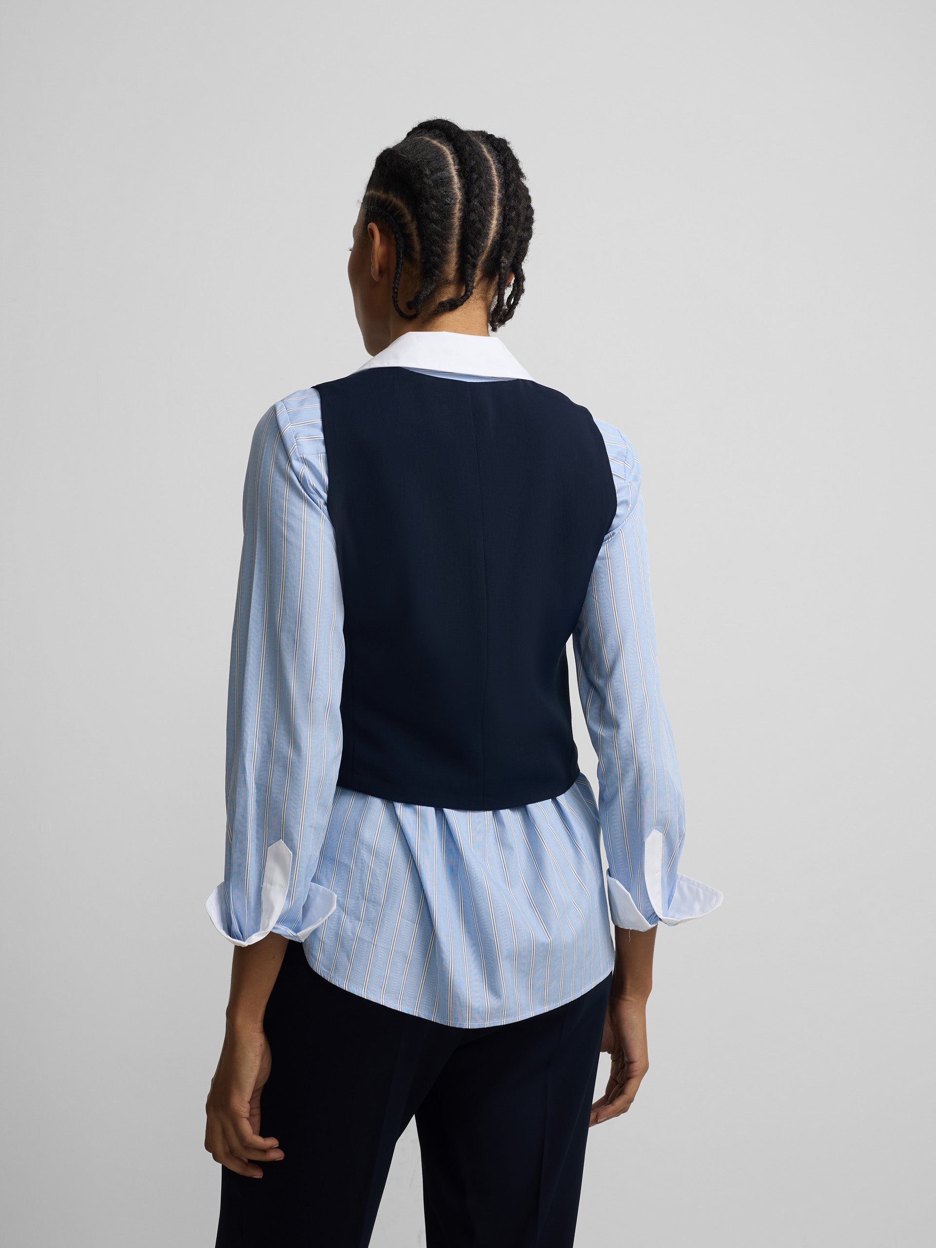 Chaleco woman clasico azul marino