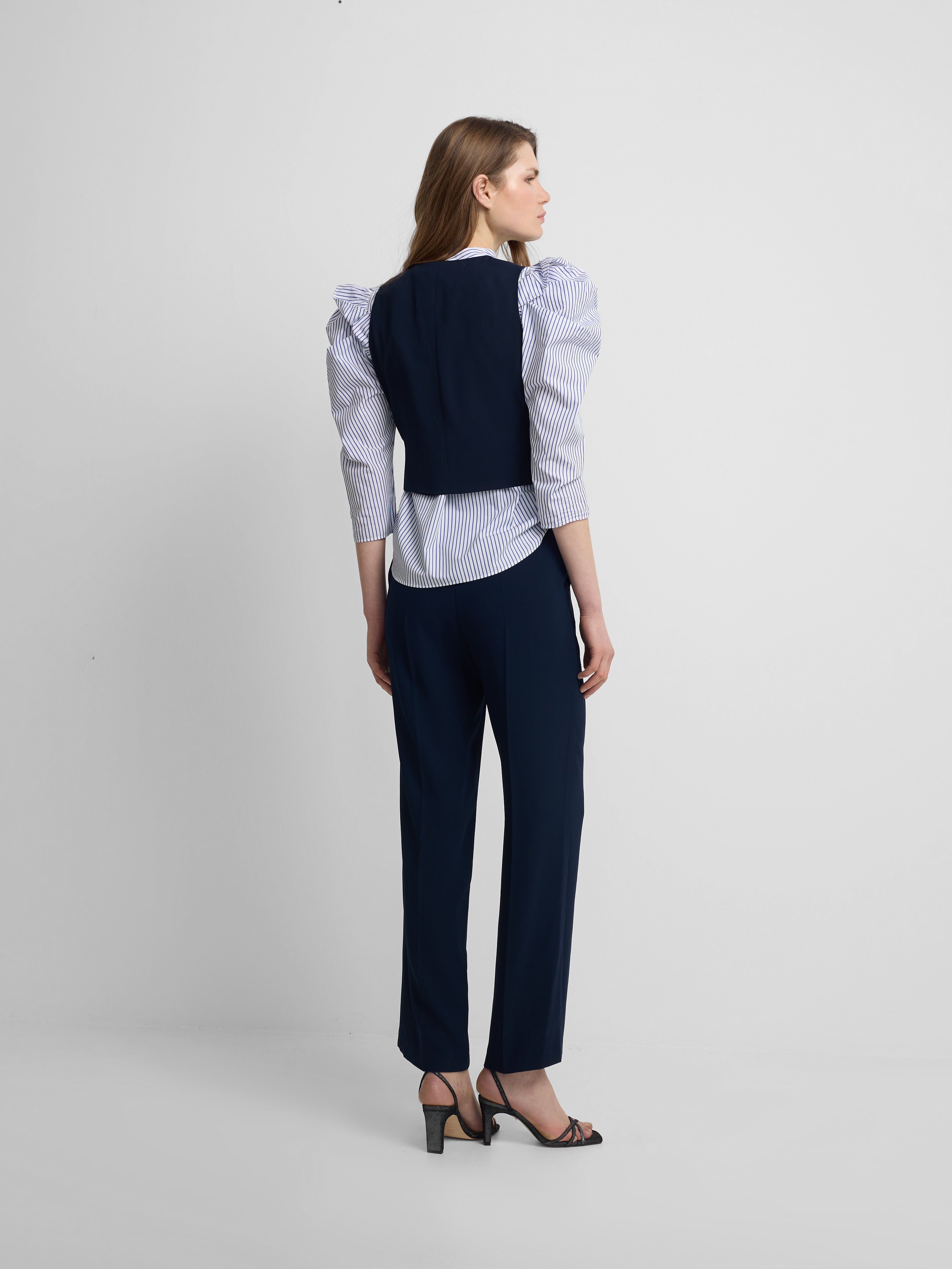 Chaleco woman clasico azul marino