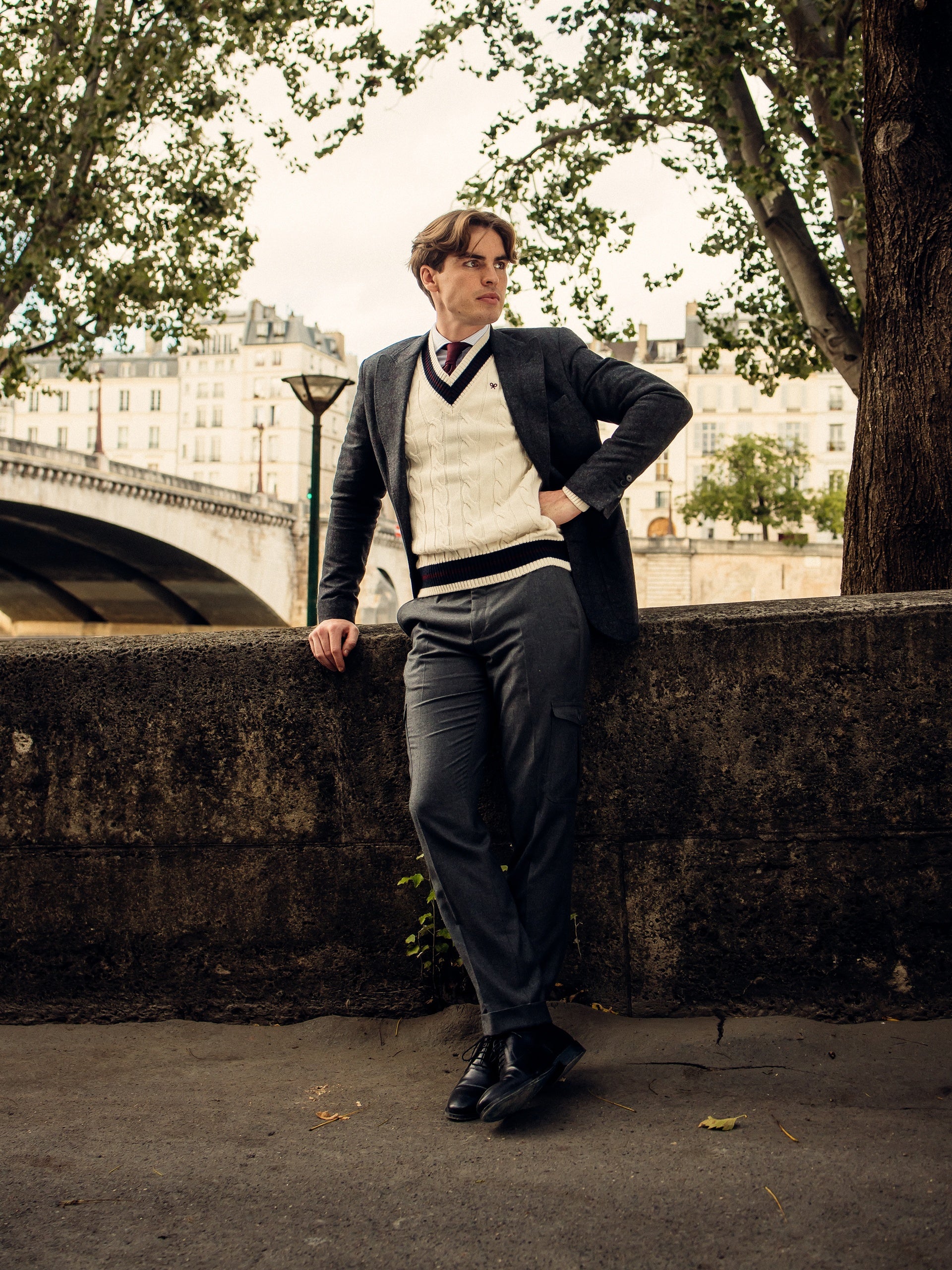 Pantalon cargo gris unique