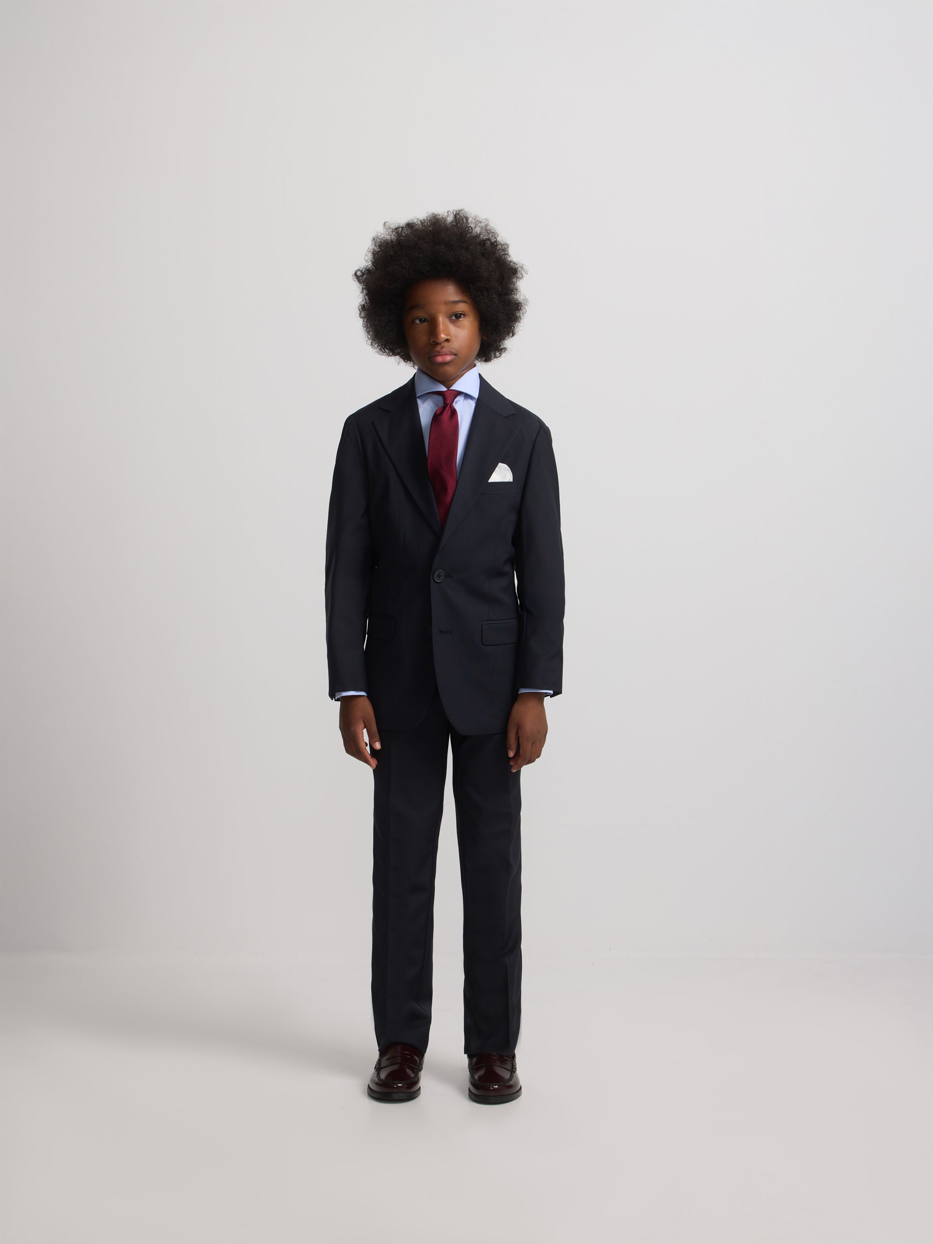 Blazer de fato para crianças azul-marinho