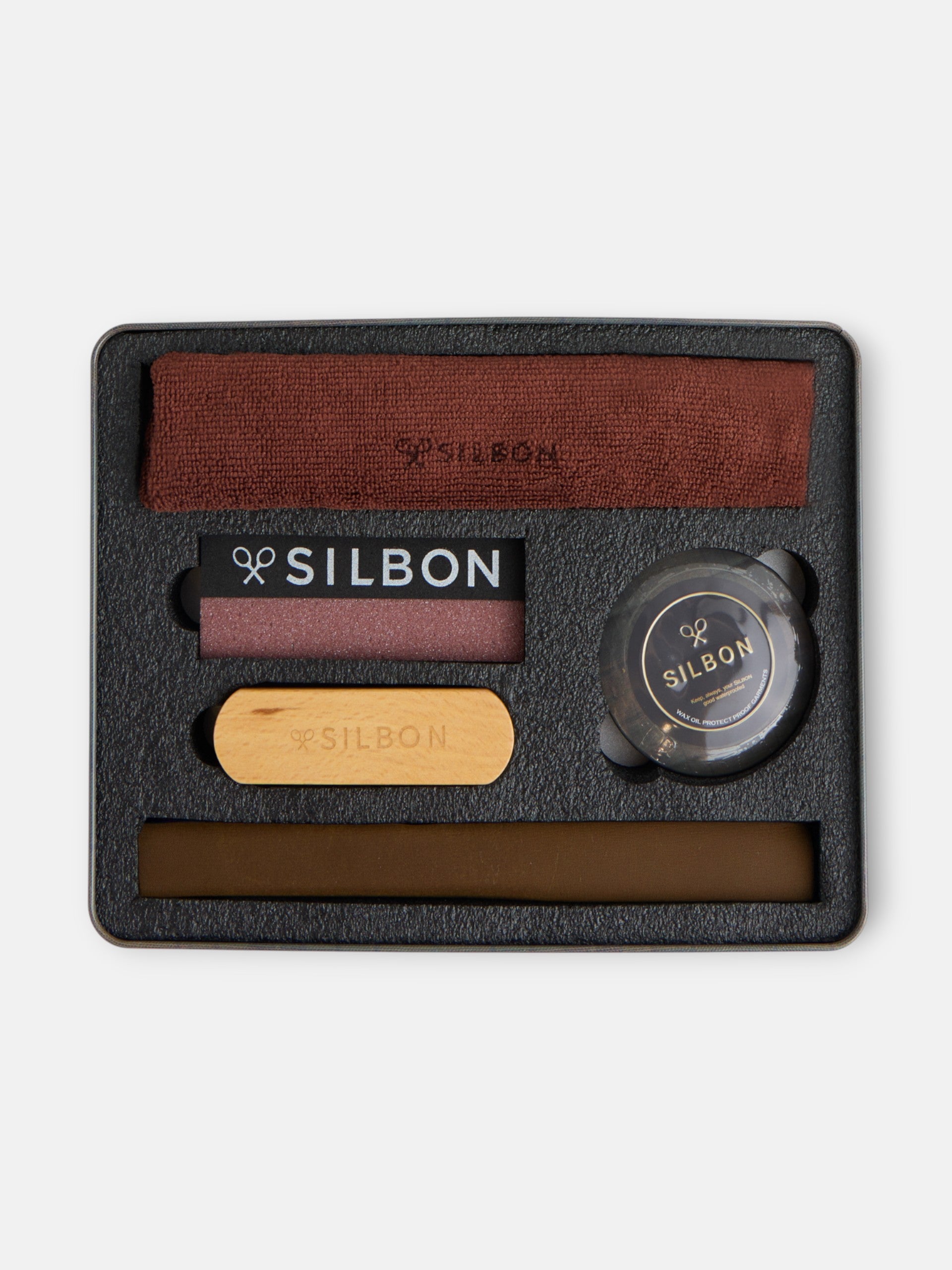 Kit de limpeza para casaco encerado mostarda