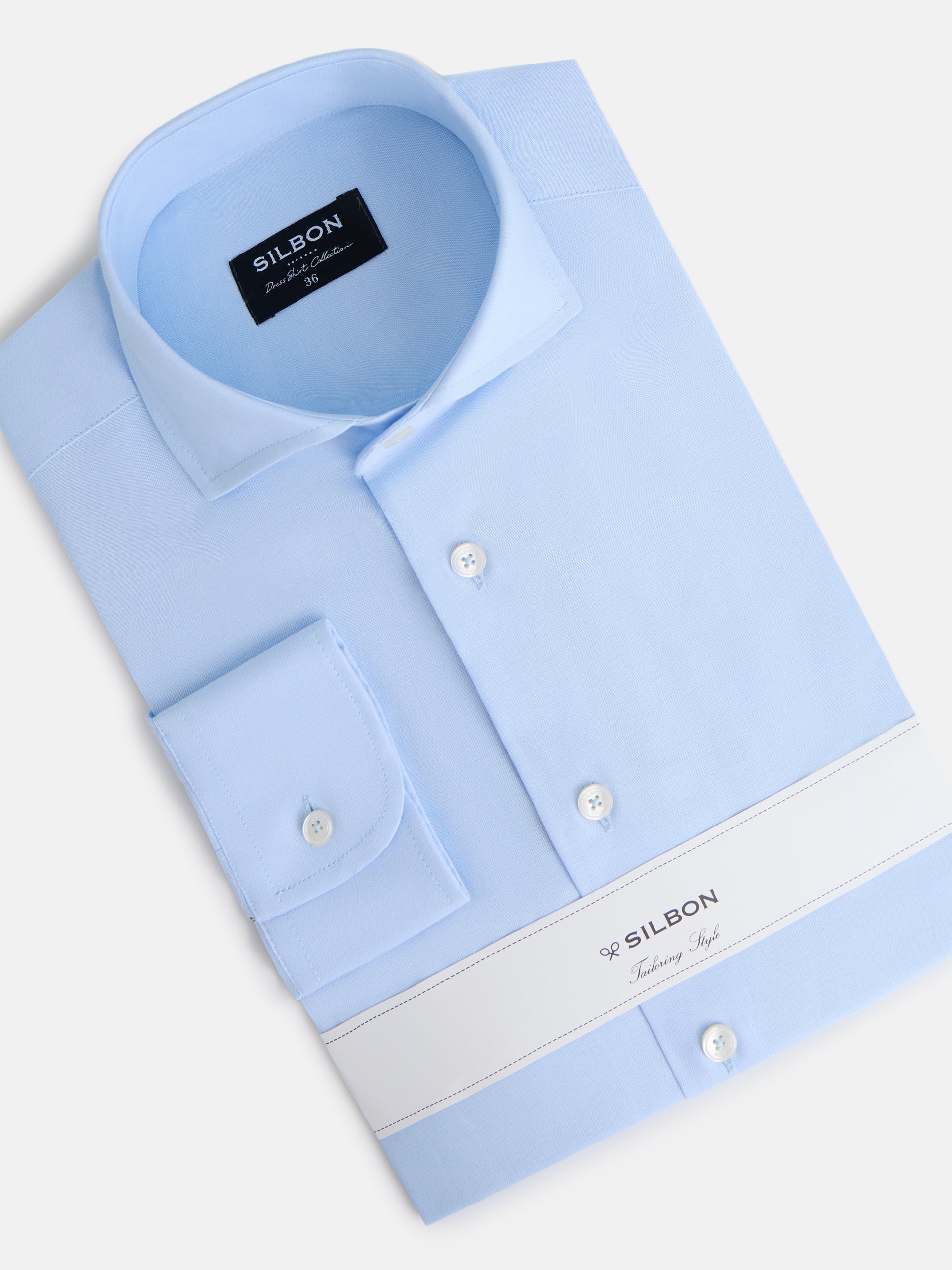 Chemise habillée unie bleu ciel