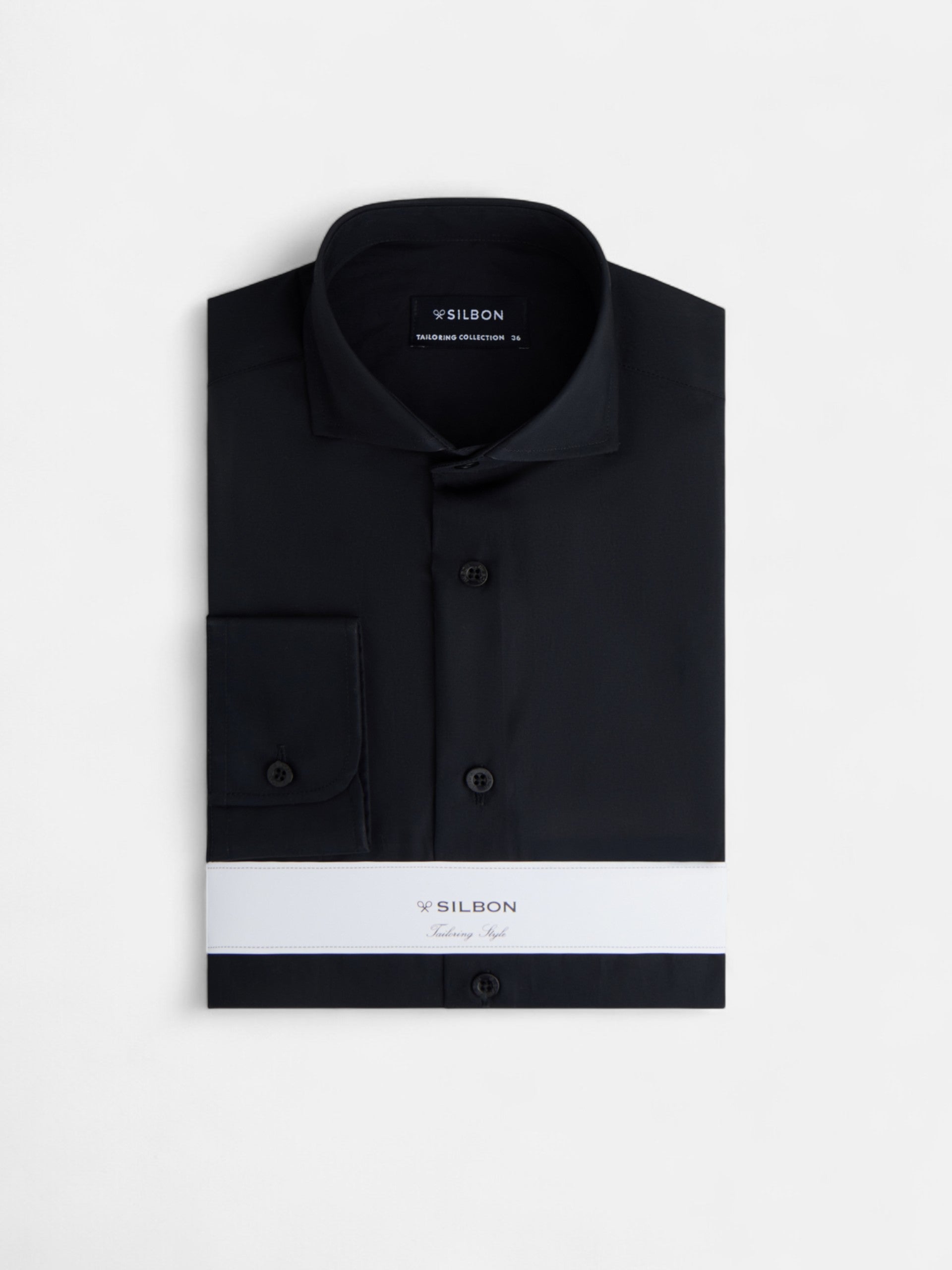 Plain black dress shirt