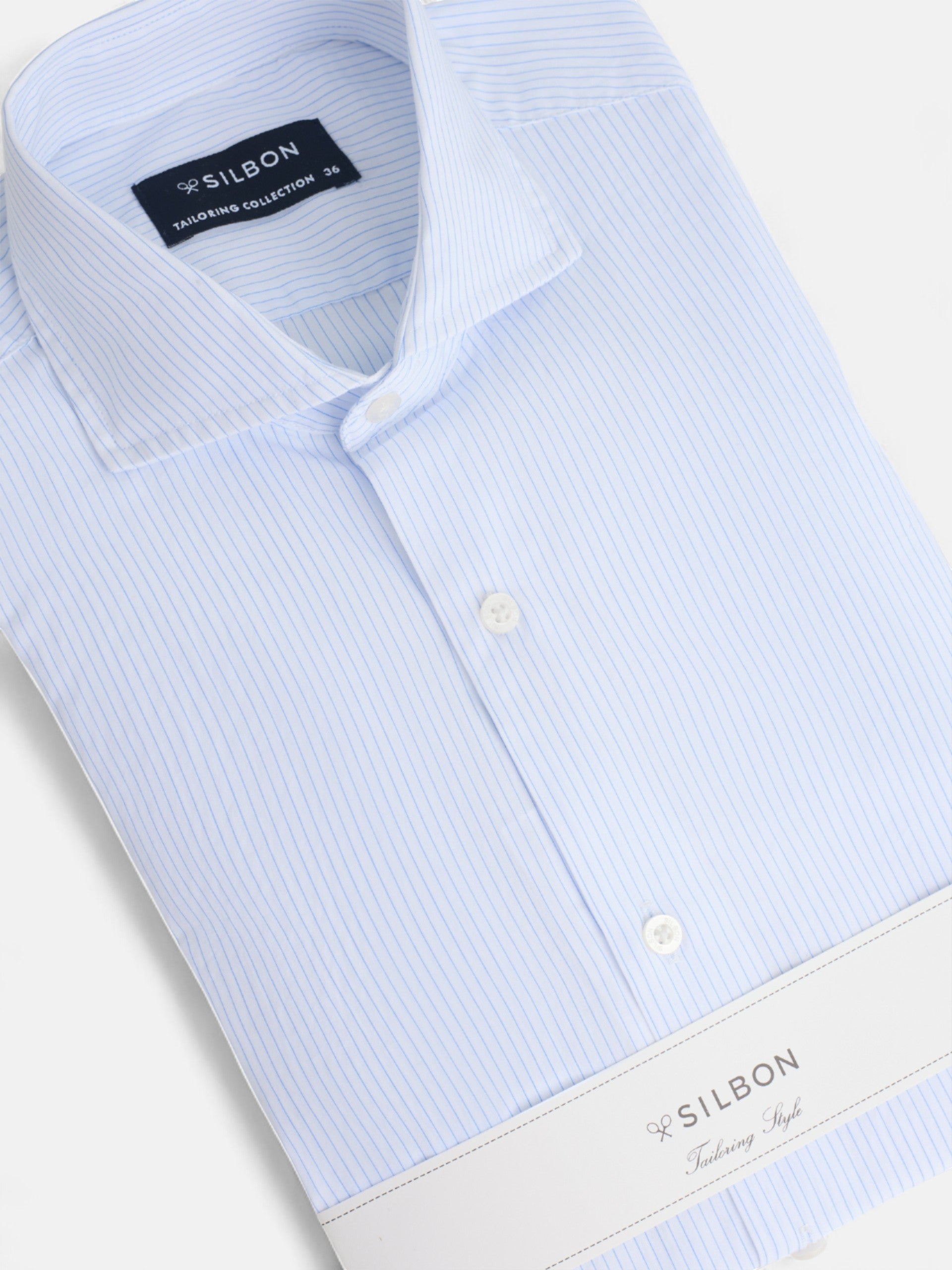 Light blue mid-stripe dress shirt