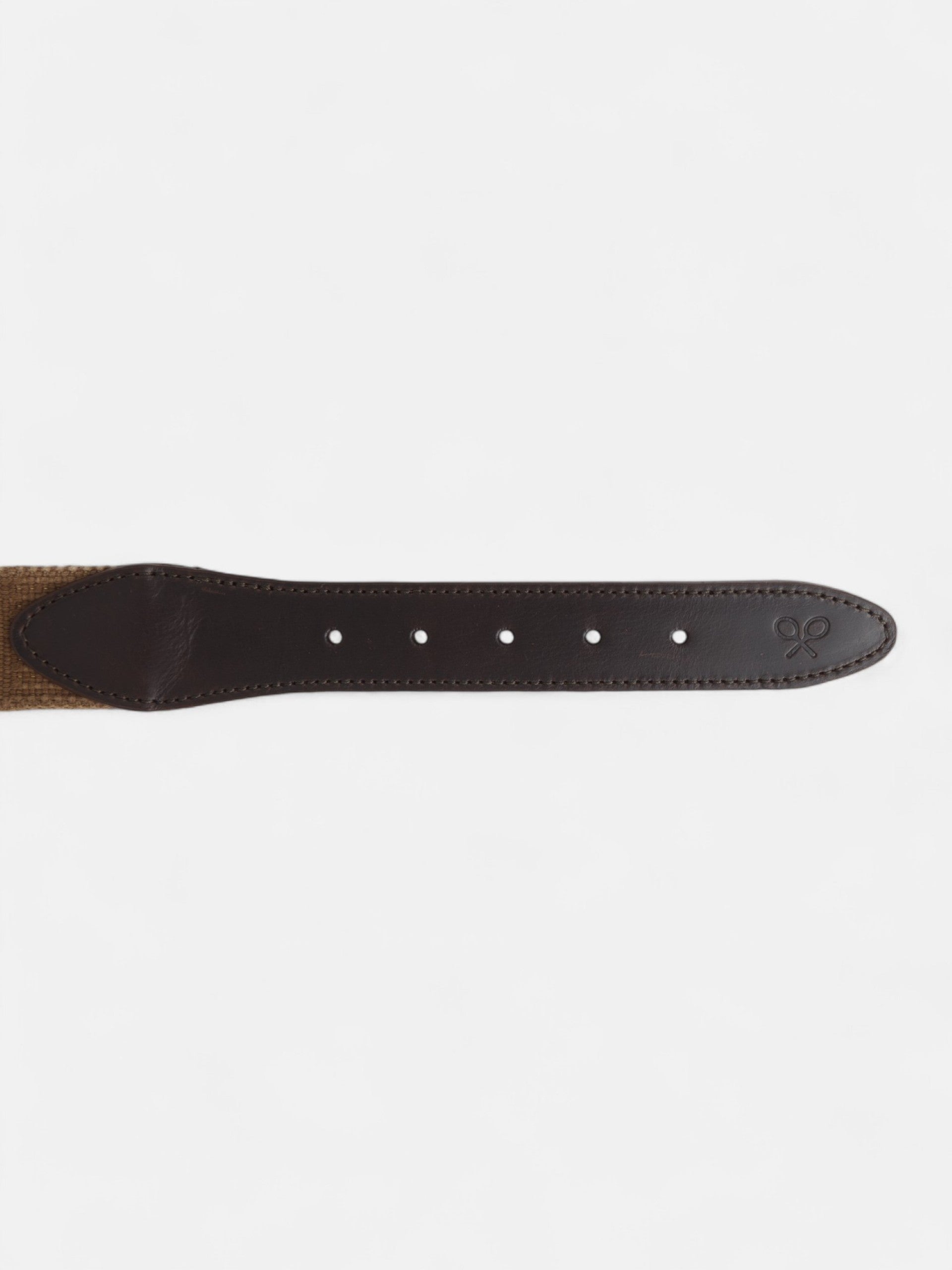 Medium beige canvas leather belt