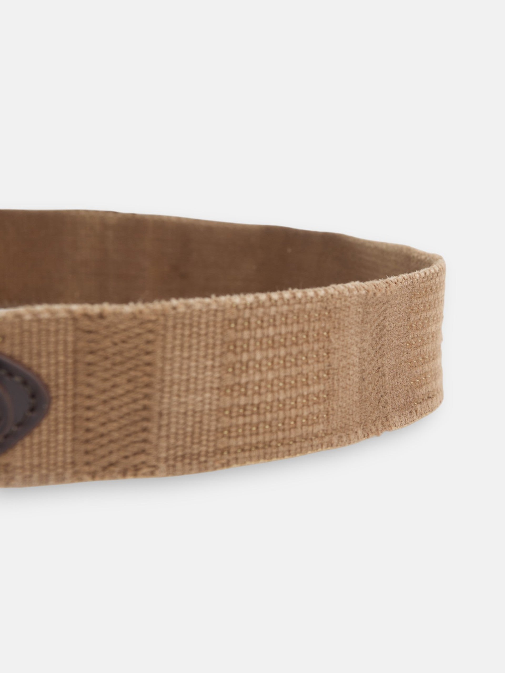 Medium beige canvas leather belt