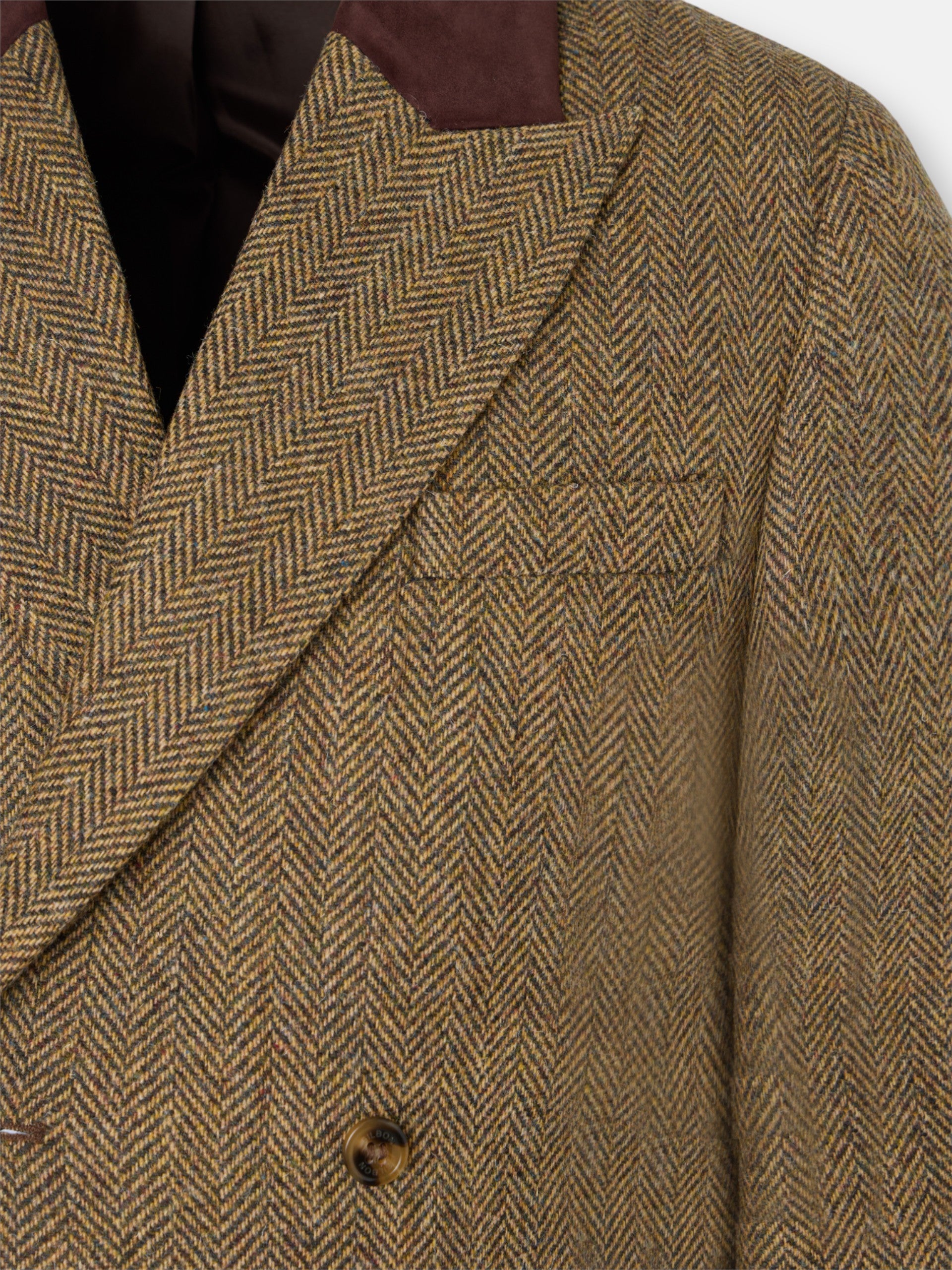 Abrigo cruzado espiga beige